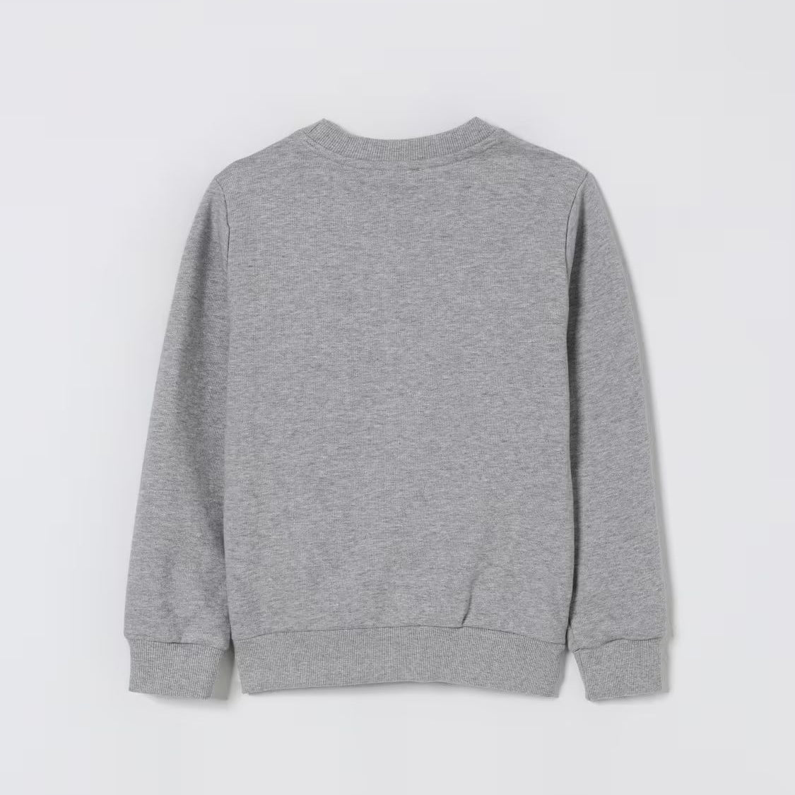 Boys Grey Embroidered Tiger Cotton Sweatshirt