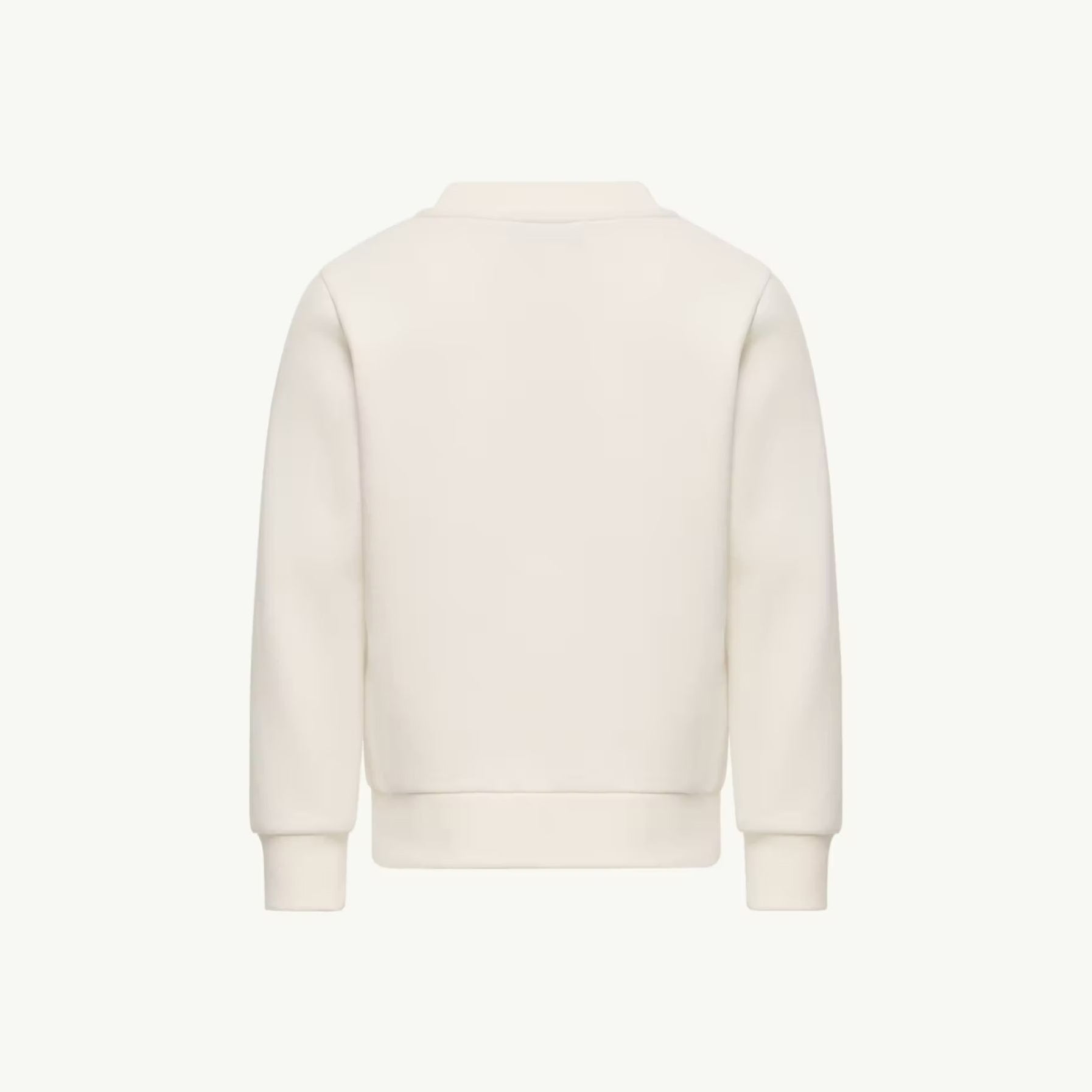 Sweat-shirt en coton blanc pour garçons avec logo brodé