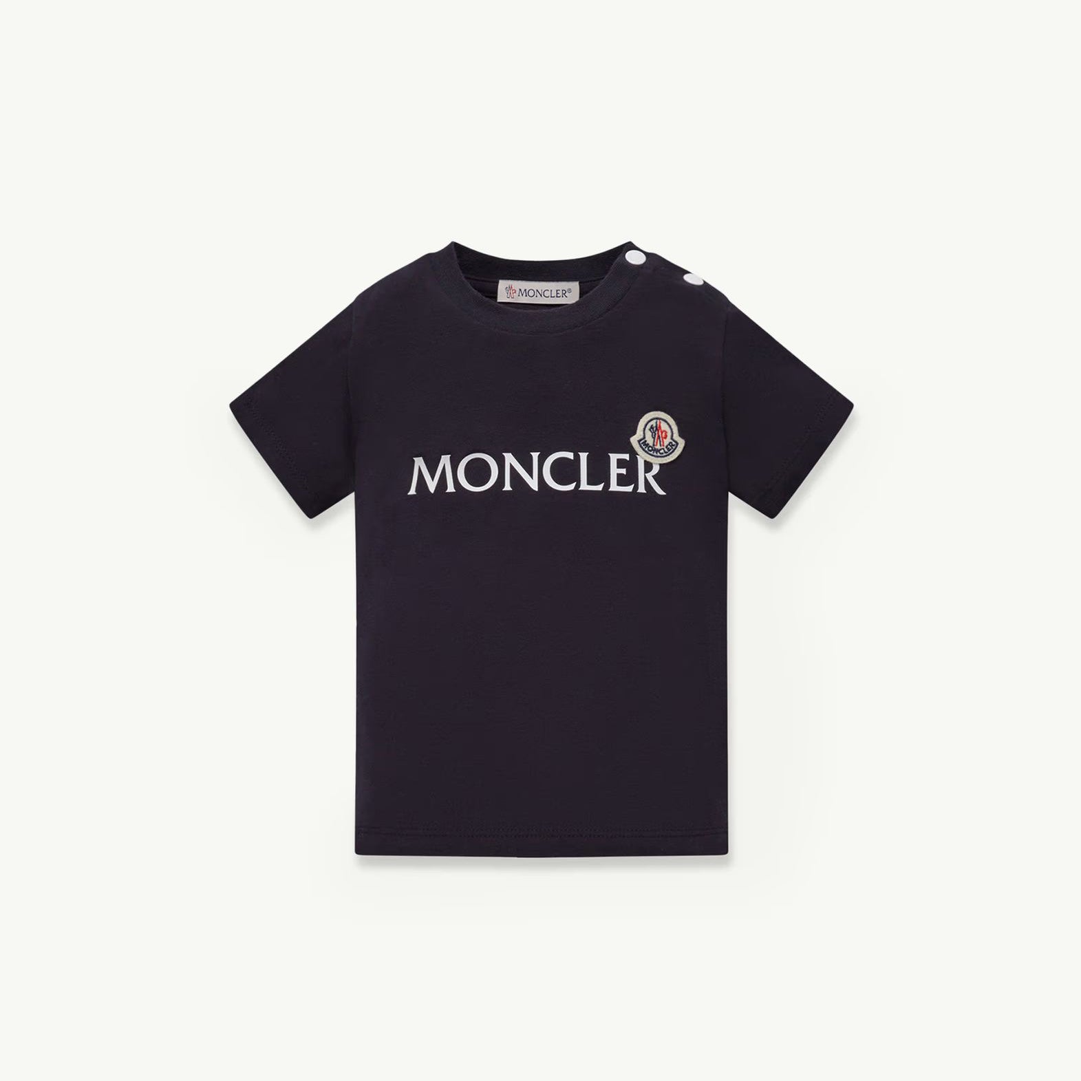 Baby Boys Navy Logo Cotton T-Shirt