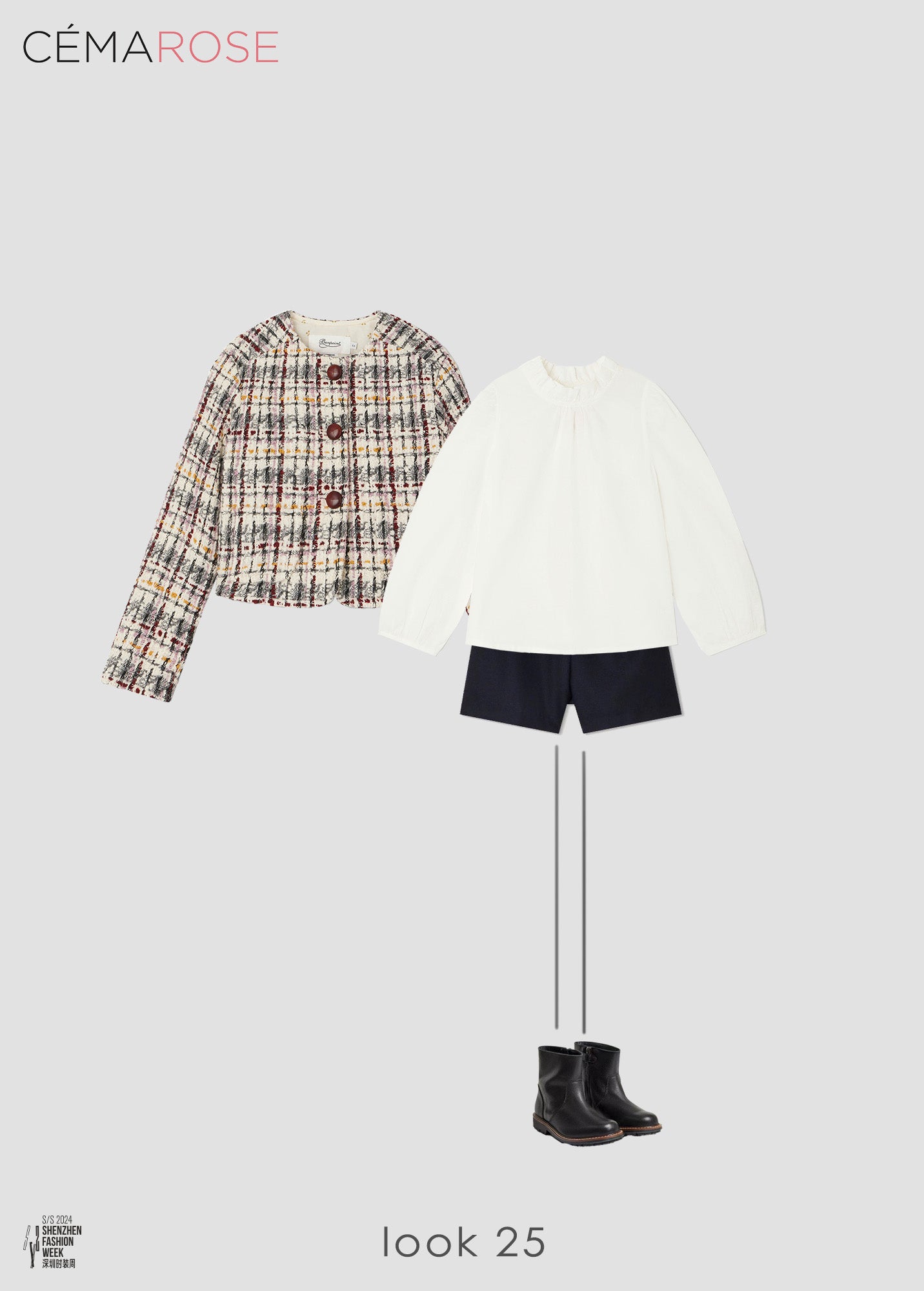 Girls Multicolor Check Jacket