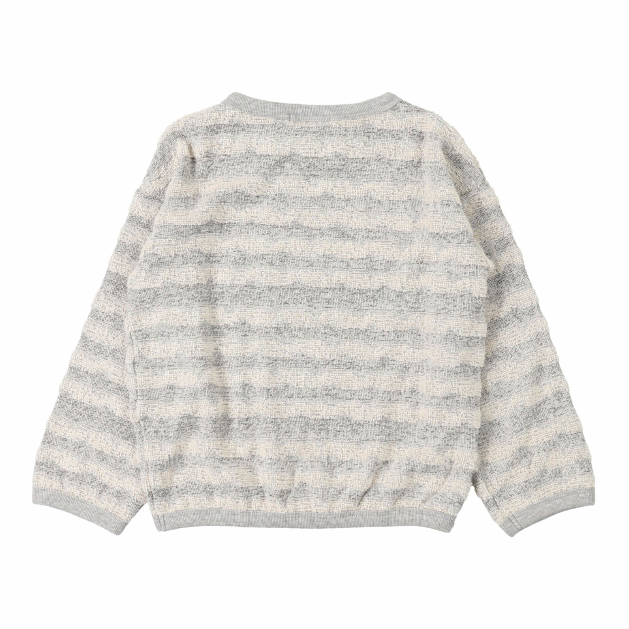 Boys & Girls Grey Stripes Cotton T-Shirt