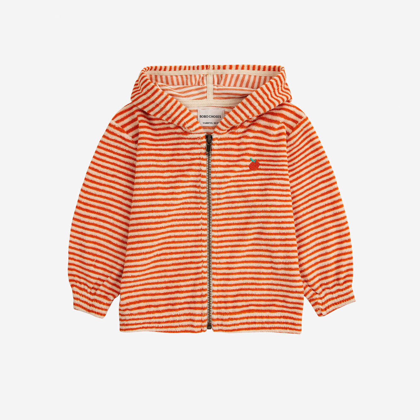 Baby Boys & Girls Orange Stripes Zip-Up Top