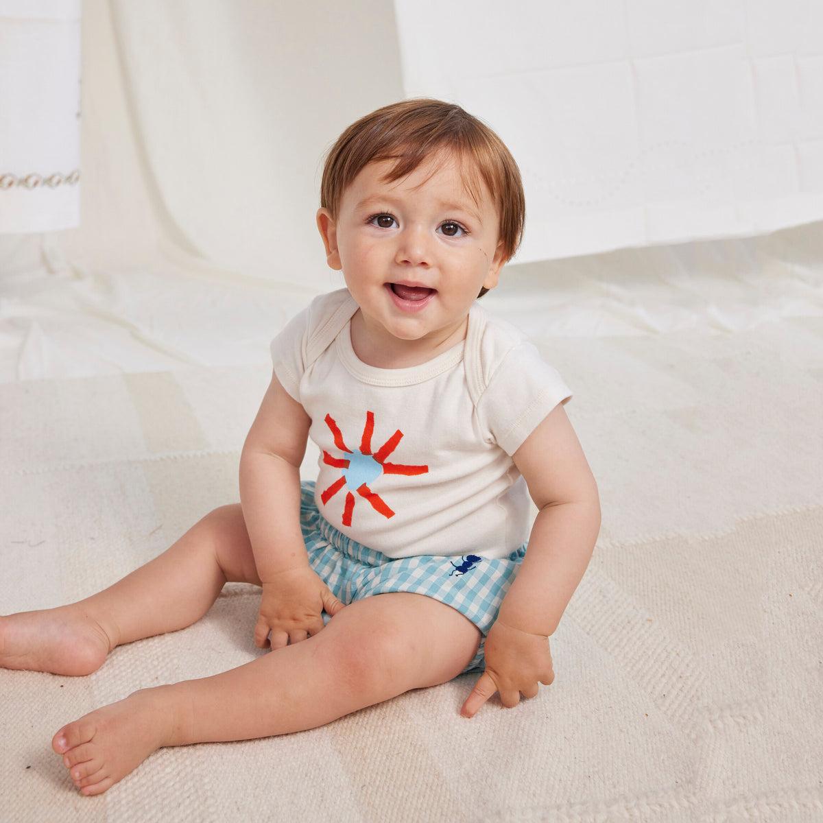 Ensemble de pyjamas en coton blanc pour bébés garçons et filles (lot de 2)