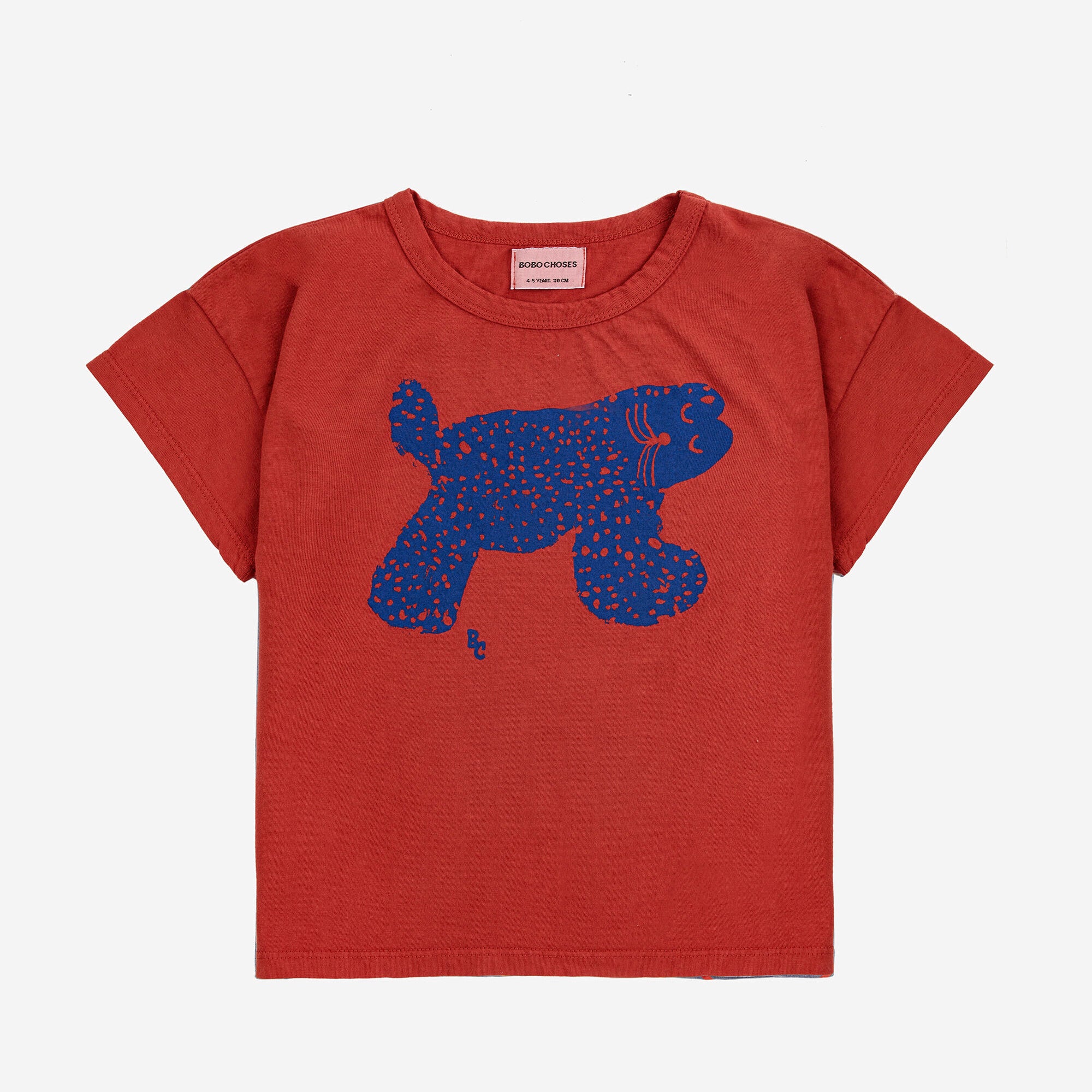 Boys & Girls Red Printed Cotton T-Shirt