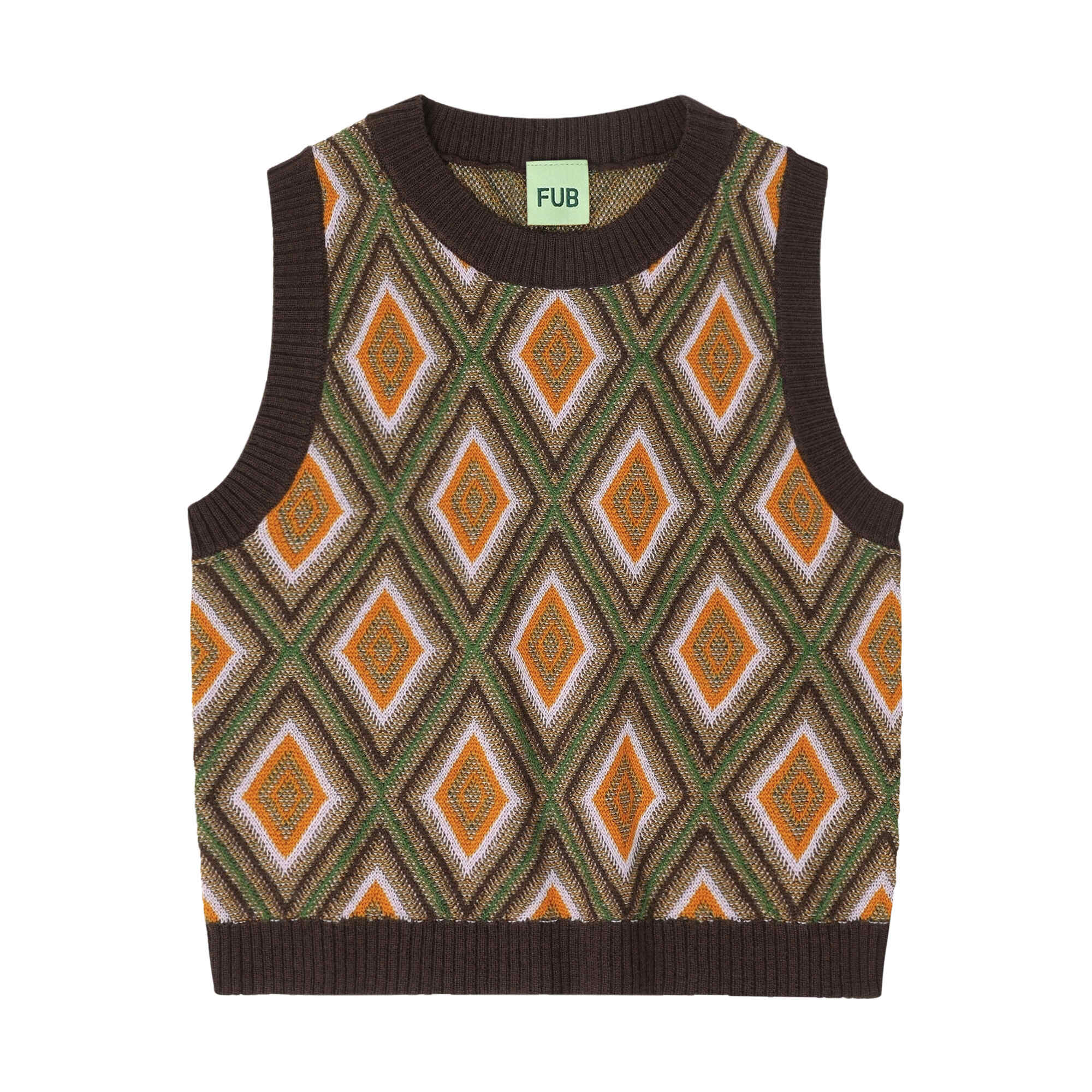 Boys & Girls Mocca Check Wool Vest