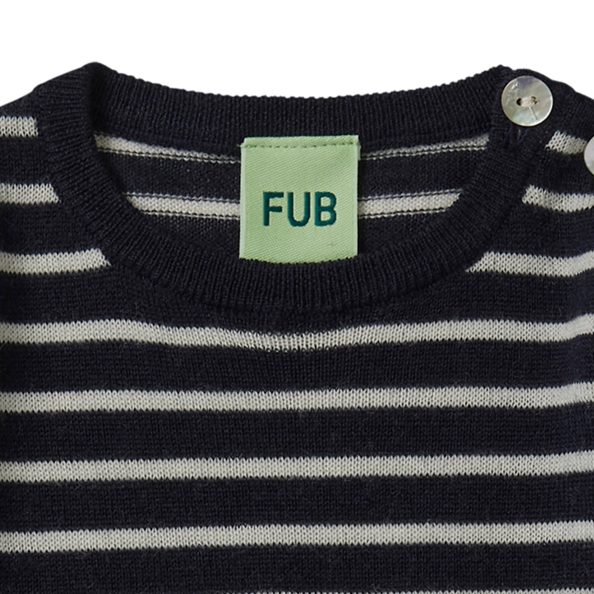 Baby Boys & Girls Dark Blue Stripes Wool Babysuit