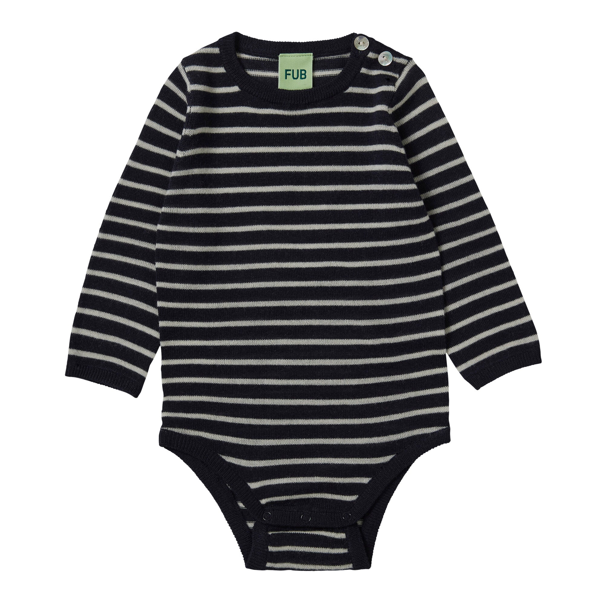 Baby Boys & Girls Dark Blue Stripes Wool Babysuit