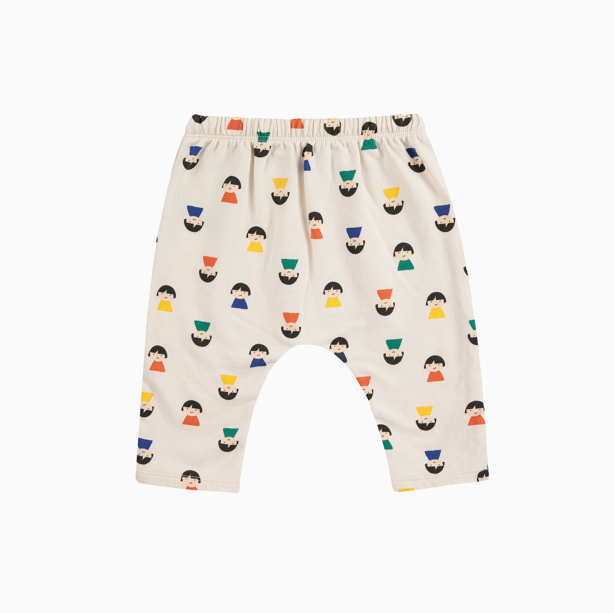 Baby Boys & Girls White Printed Cotton Trousers