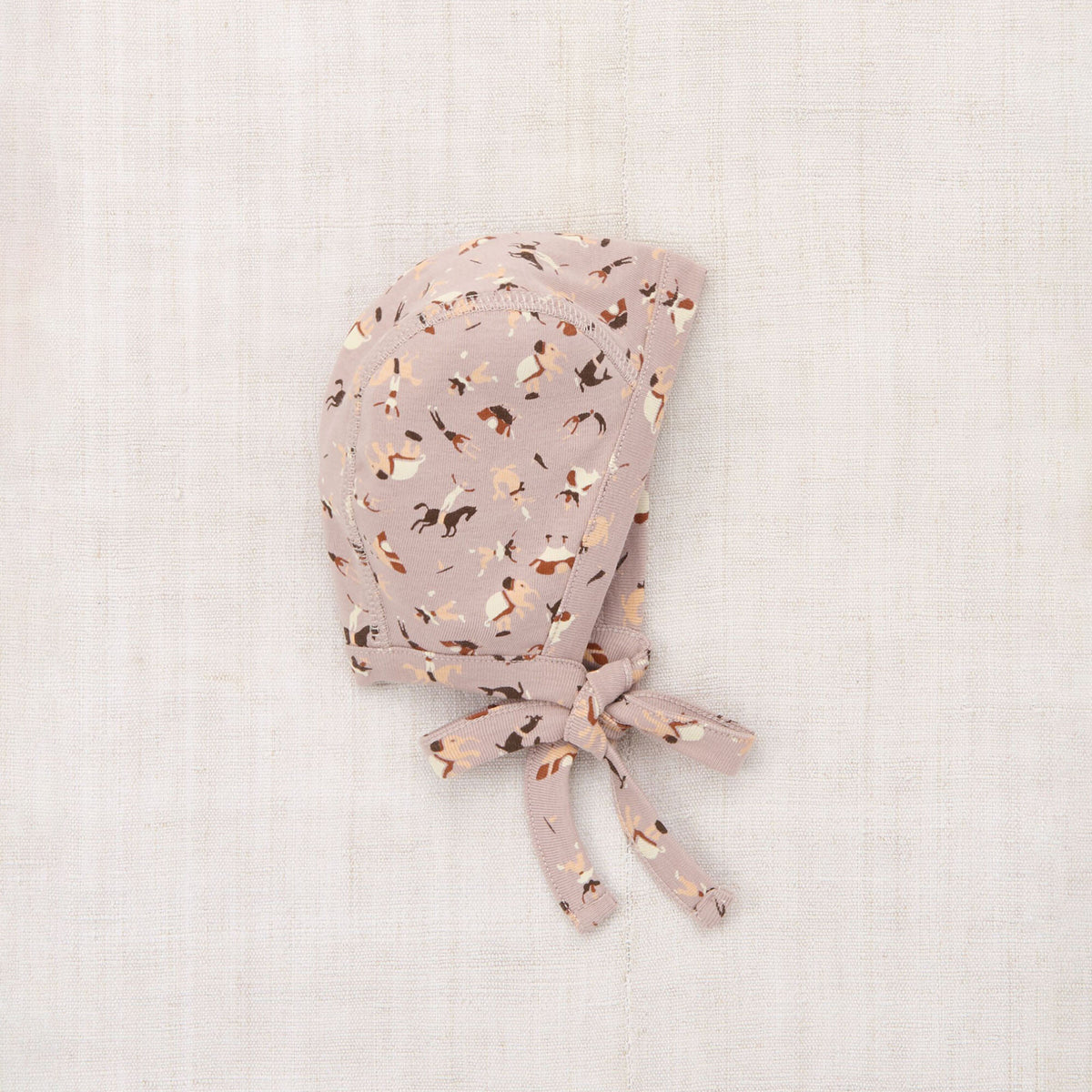 Baby Boys & Girls Beige Pink Printed Cotton Hat