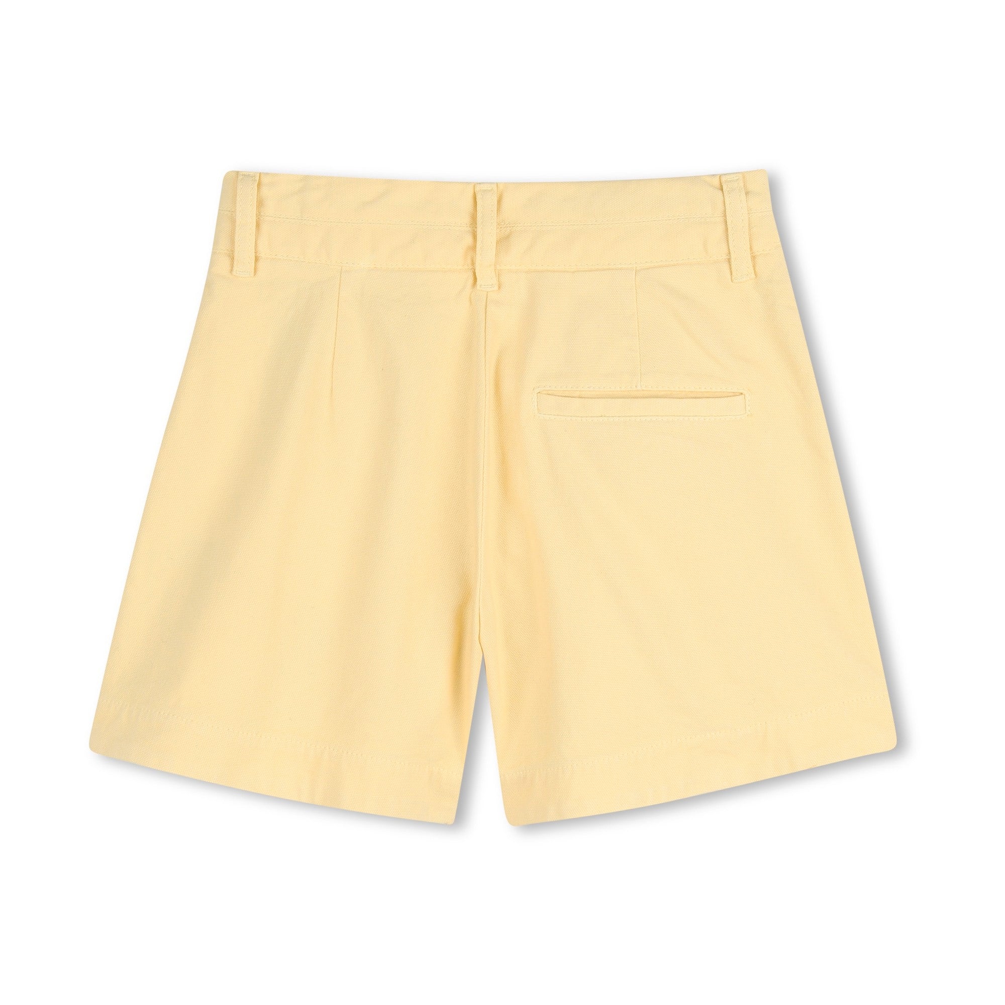 Girls Yellow Cotton Shorts