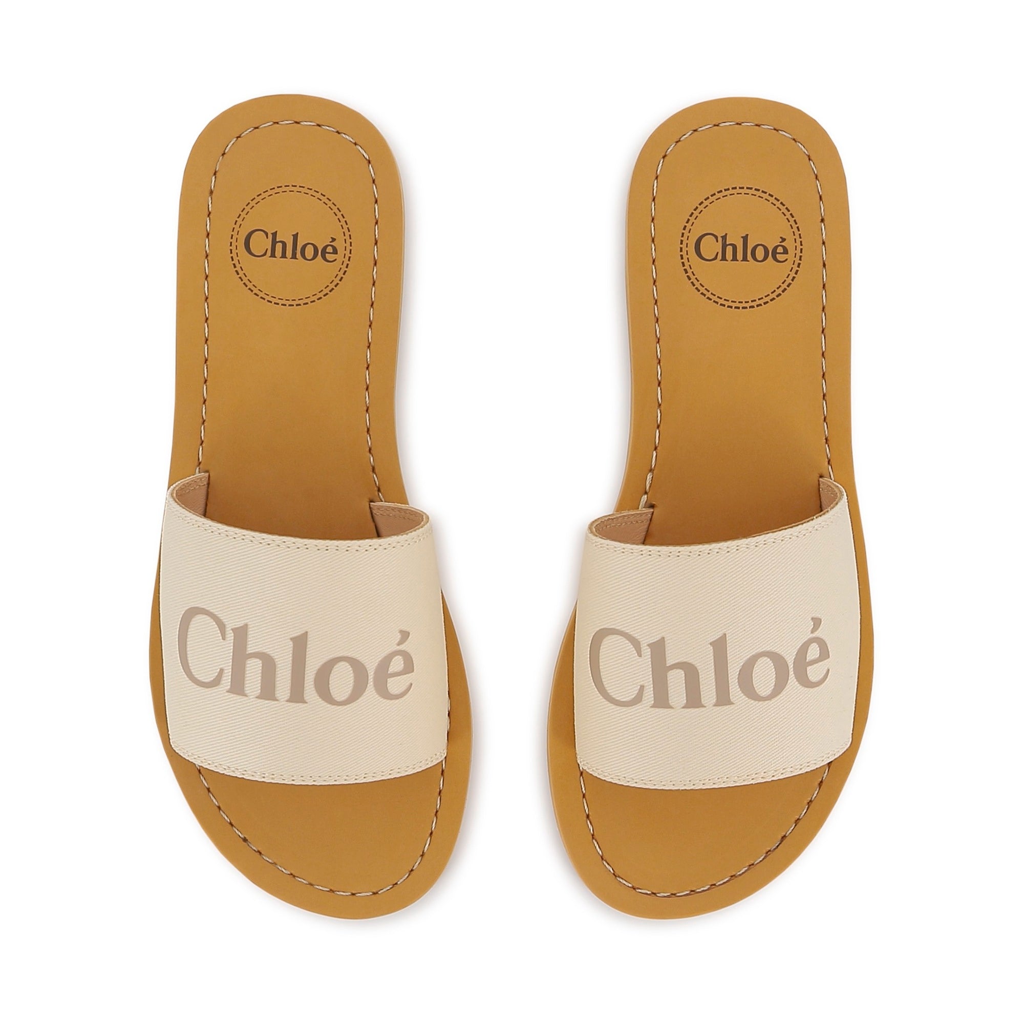 Girls White Logo Slippers
