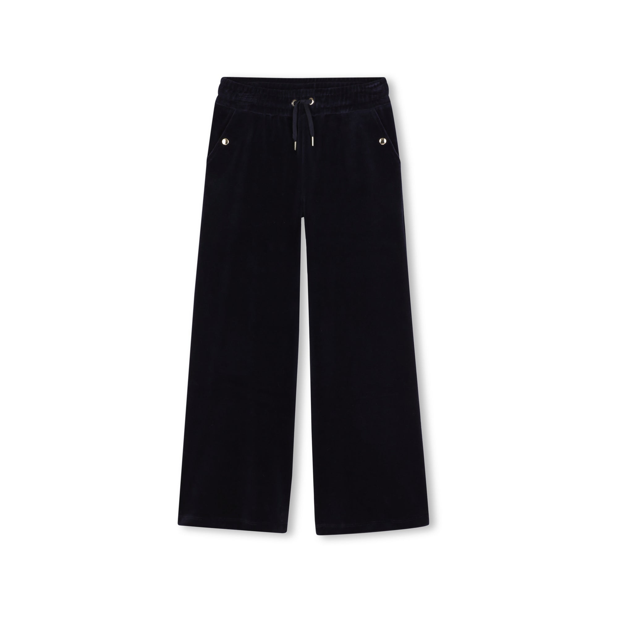 Girls Dark Blue Velvet Trousers