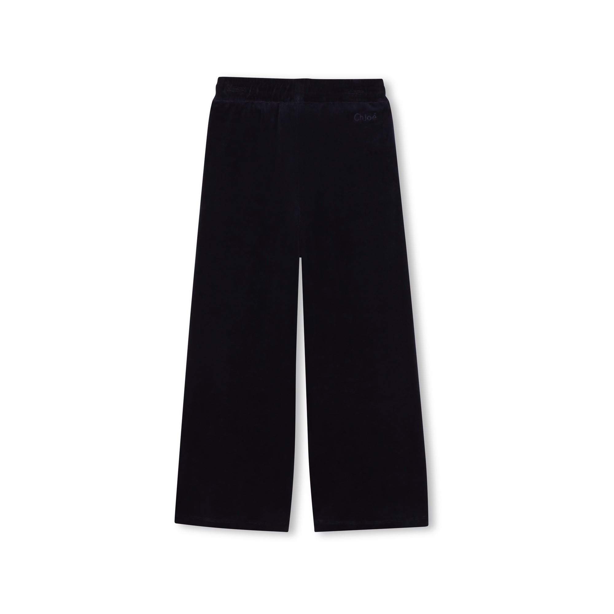 Girls Dark Blue Velvet Trousers