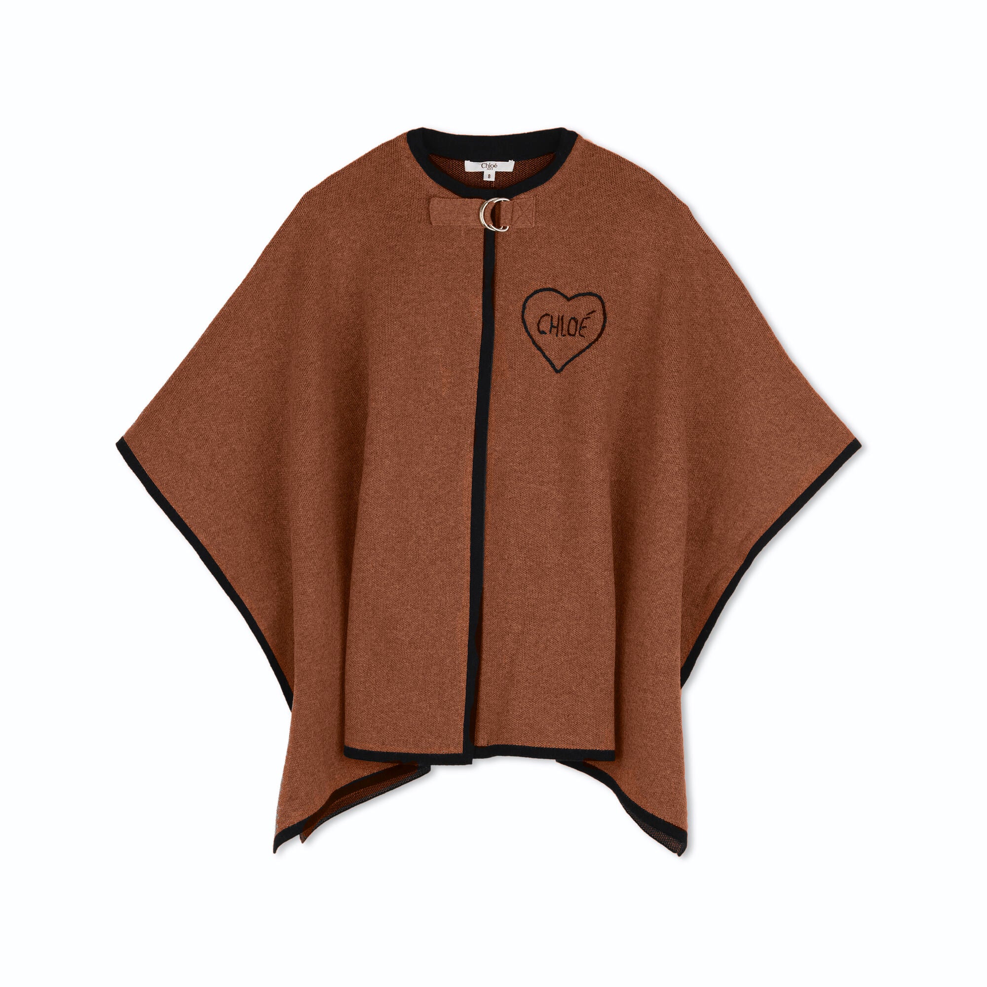 Girls Caramel Embroidered Logo Cape
