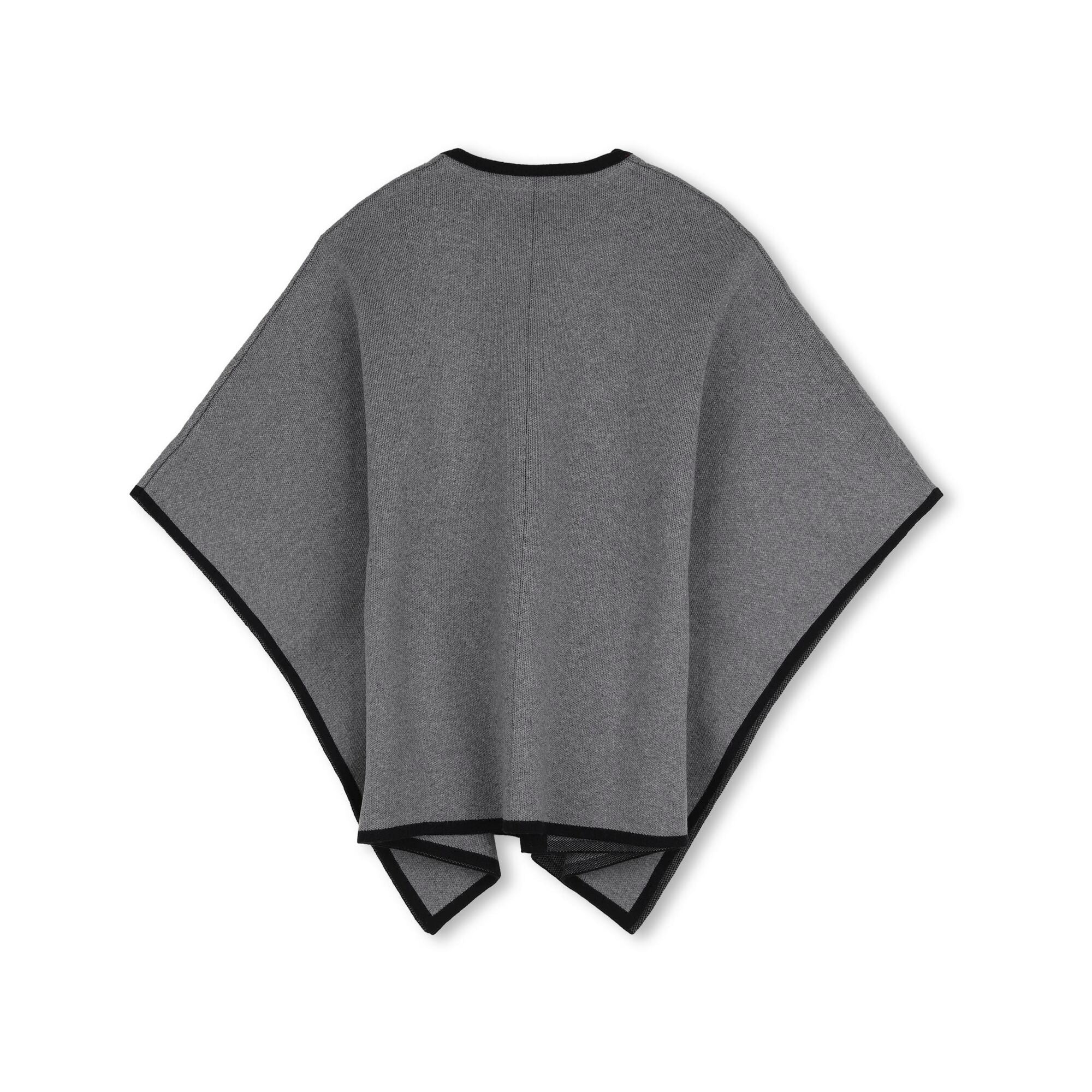 Girls Grey Embroidered Logo Cape