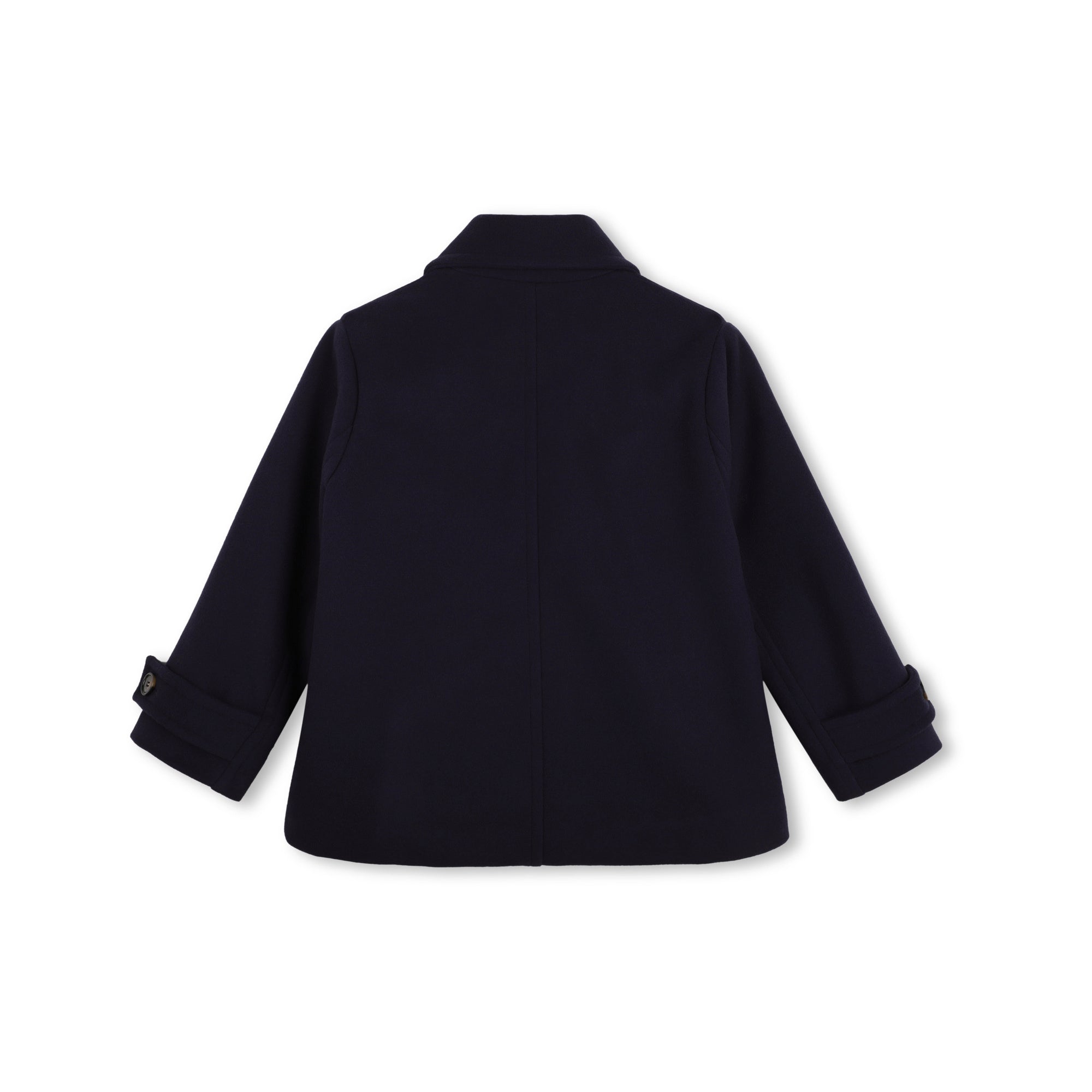 Girls Dark Blue Wool Coat
