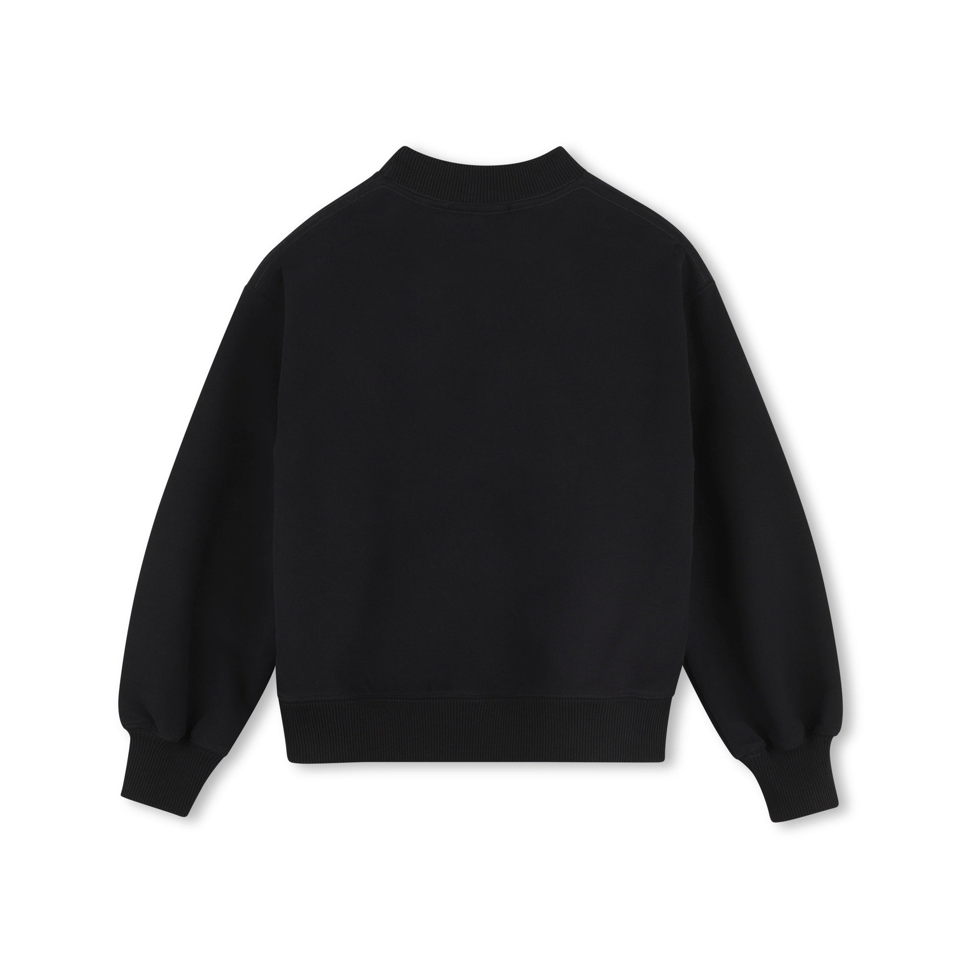 Girls Black Printed Cotton Sweatshirt