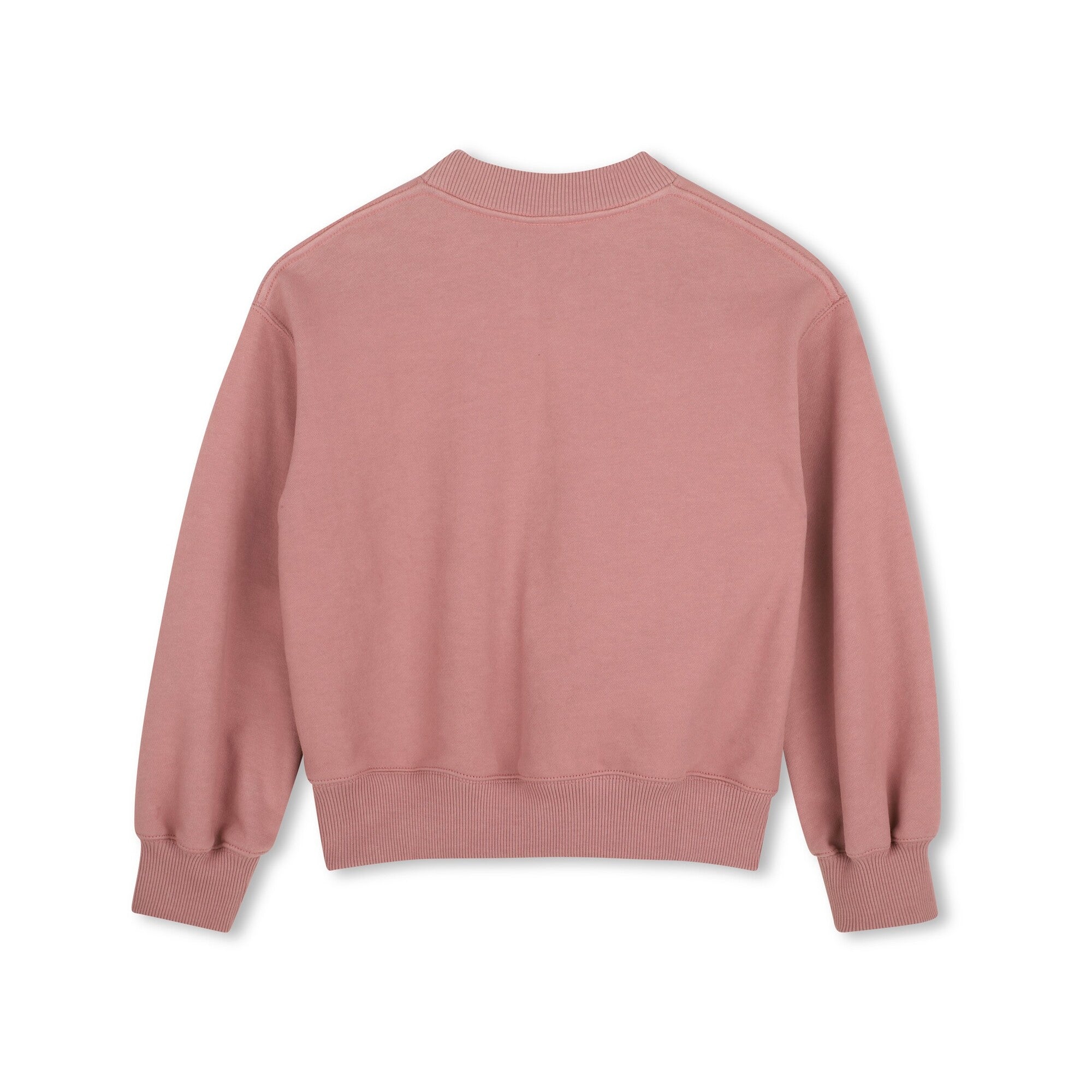 Girls Pink Logo Cotton Sweatshirt