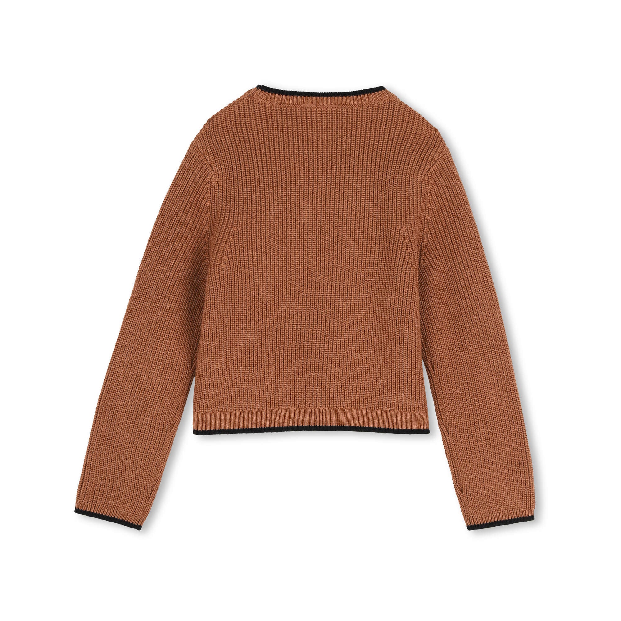 Girls Caramel Embroidered Logo Knit Sweater
