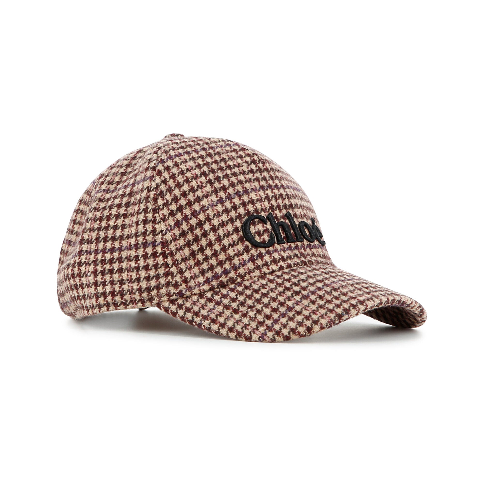 Girls Brown Houndstooth Cap