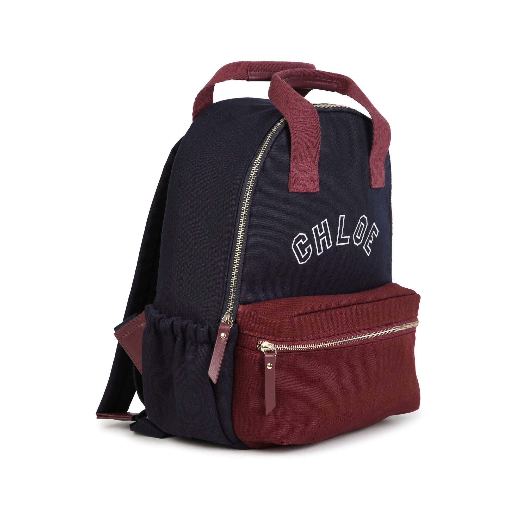 Girls Dark Blue Logo Backpack(W28 x H36 x D12 cm)