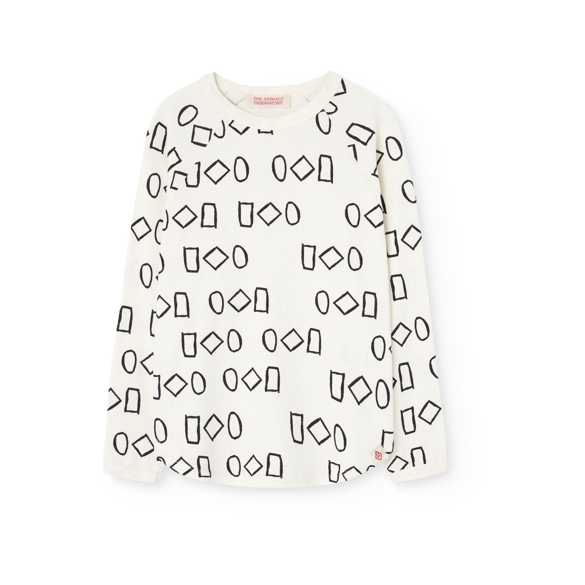 Boys & Girls White Pattern Cotton T-Shirt