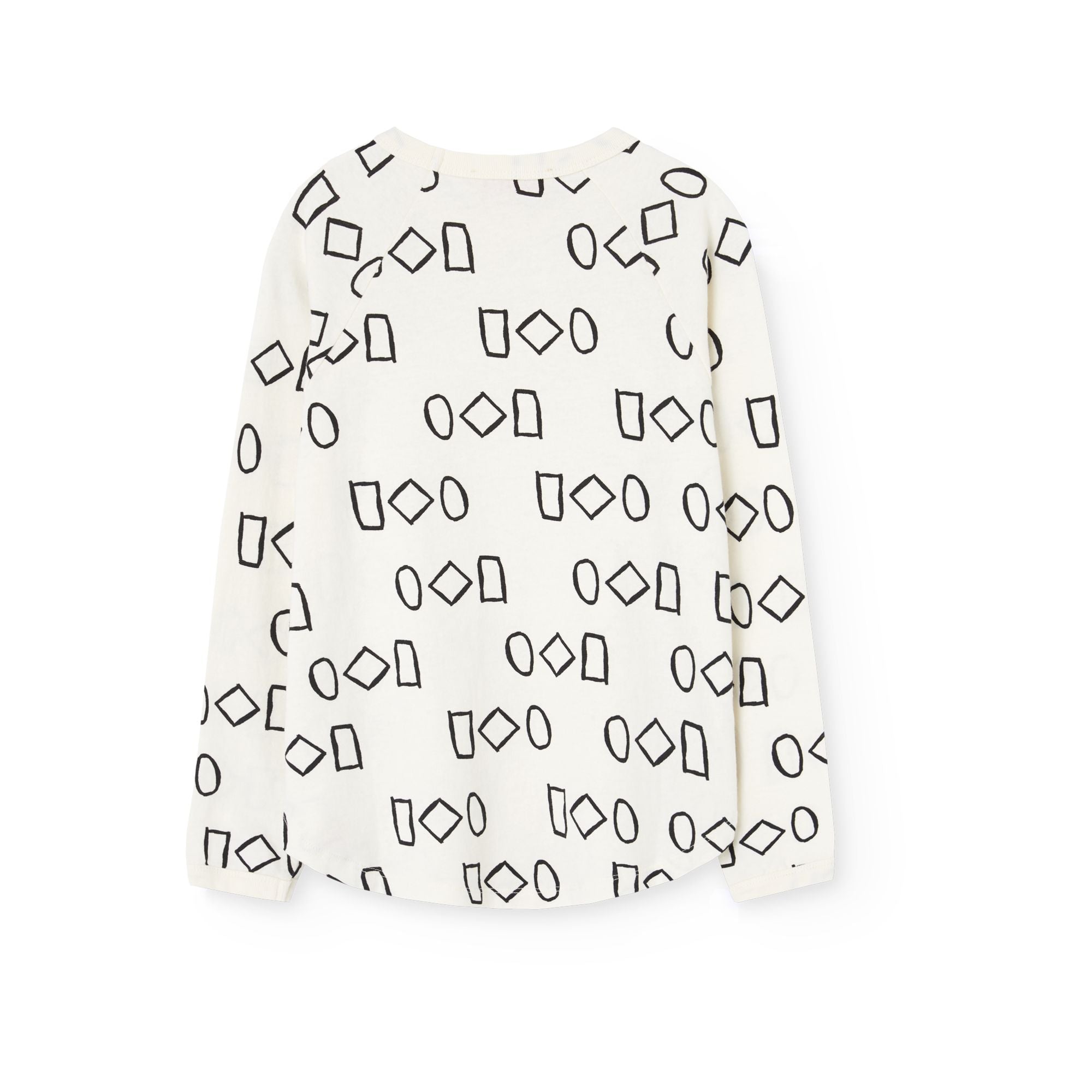 Boys & Girls White Pattern Cotton T-Shirt