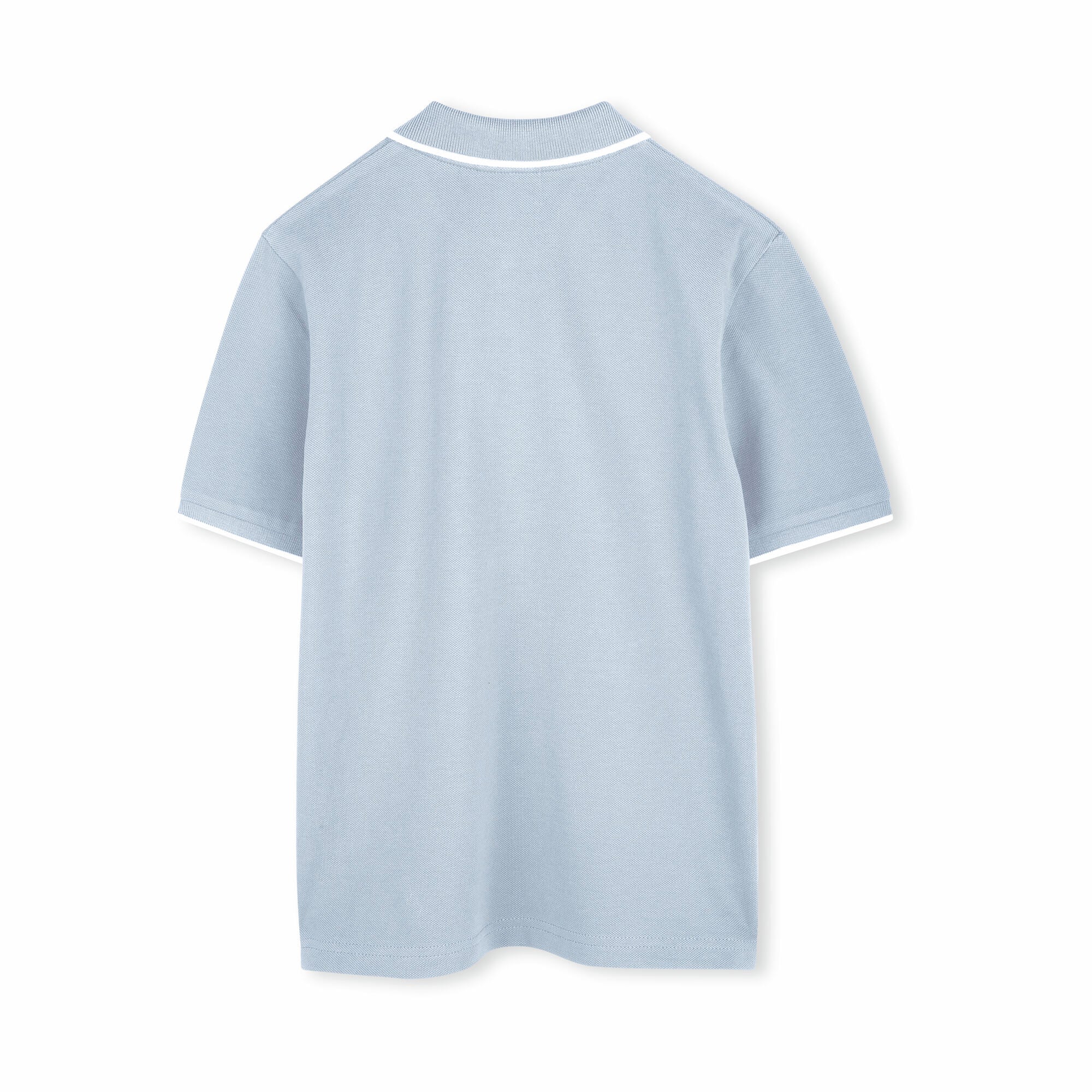 Boys Pale Blue Logo Cotton Polo Shirt