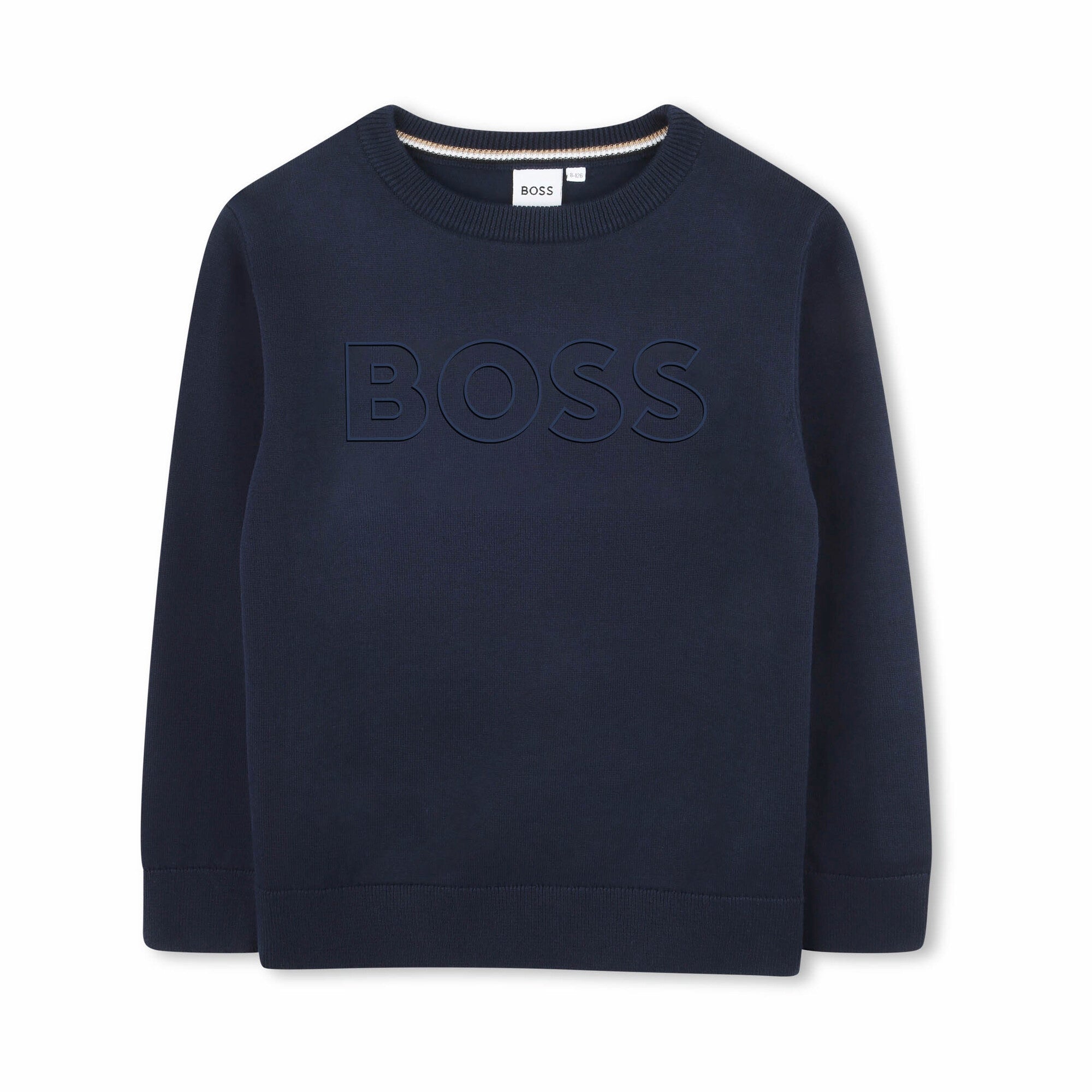 Boys Dark Blue Cotton Sweater