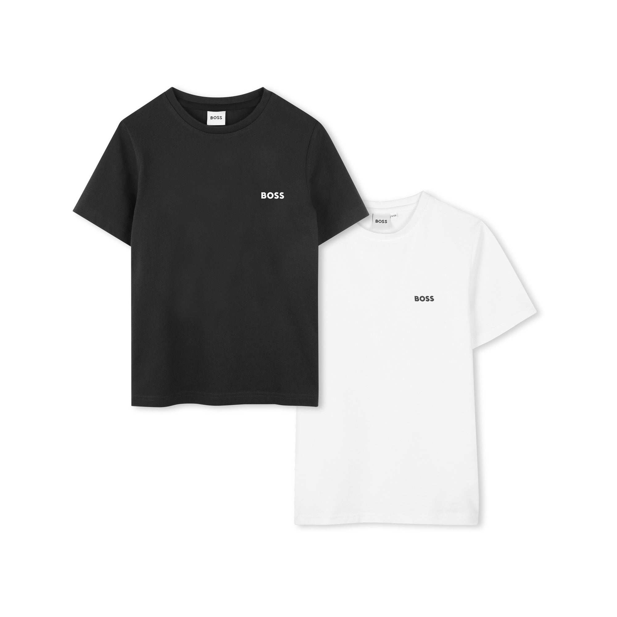 Boys Black & White Cotton T-Shirt Set(2 Pack)