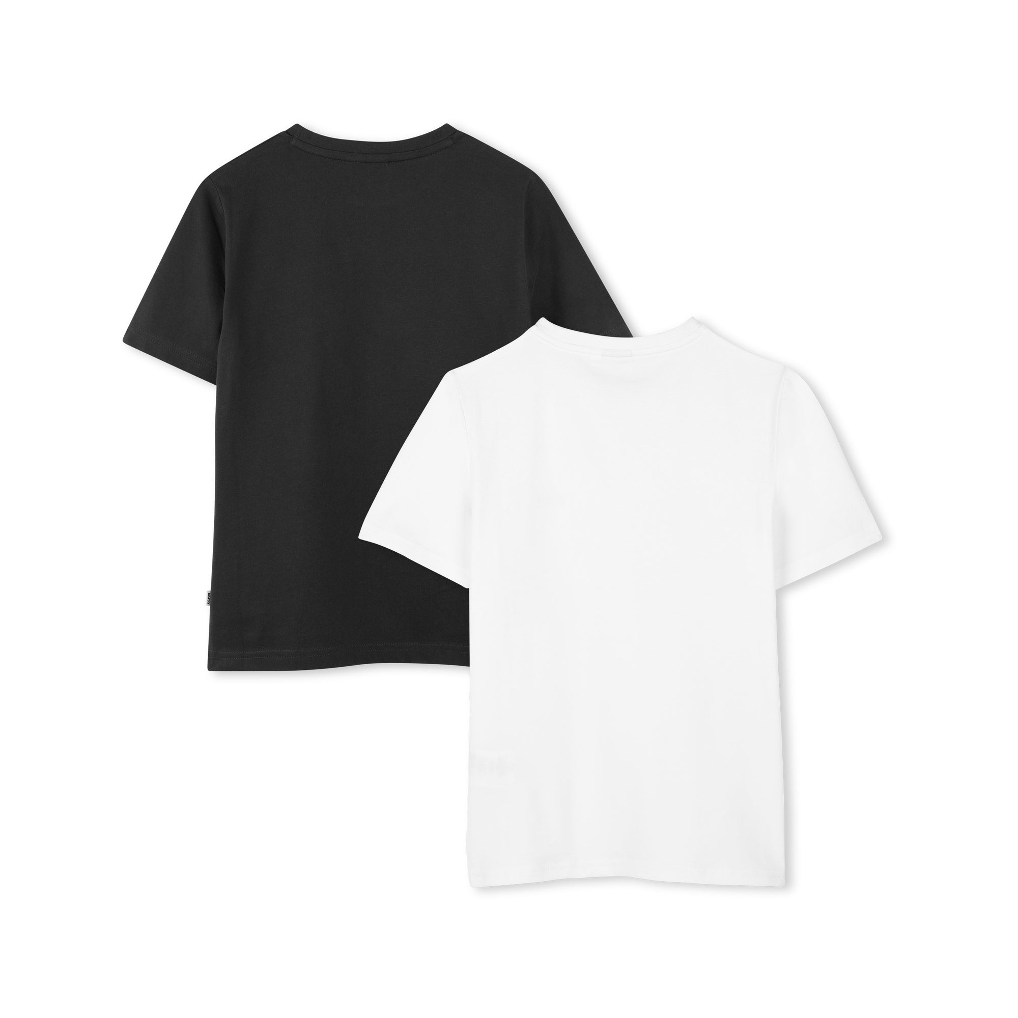 Boys Black & White Cotton T-Shirt Set(2 Pack)