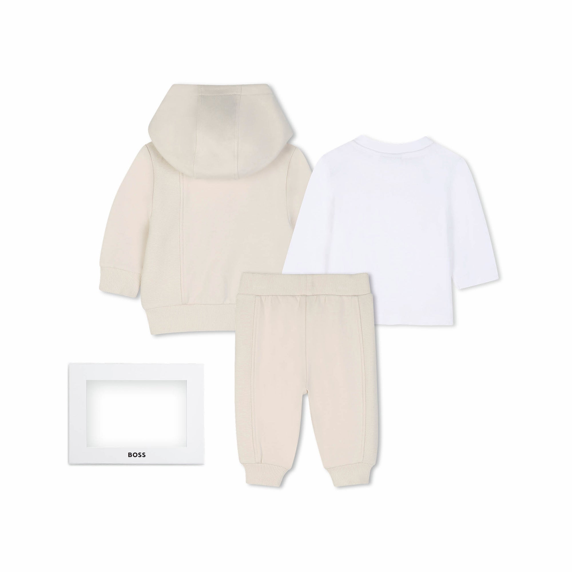 Baby Boys Beige Cotton Gift Set(3 Pack)
