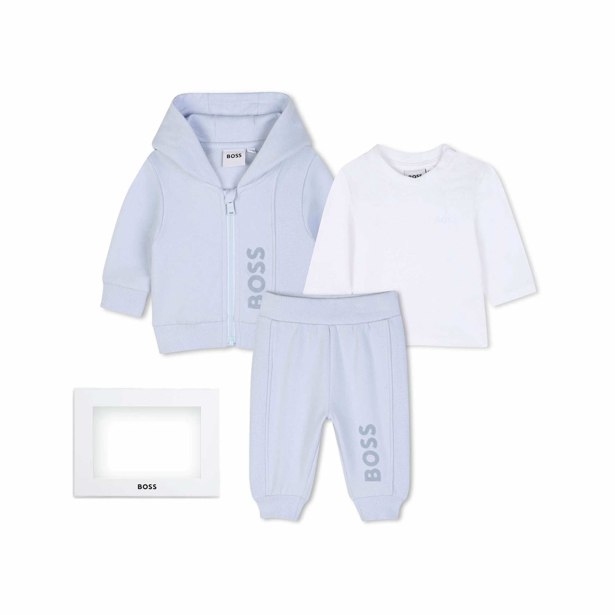 Baby Boys Light Blue Cotton Gift Set(3 Pack)