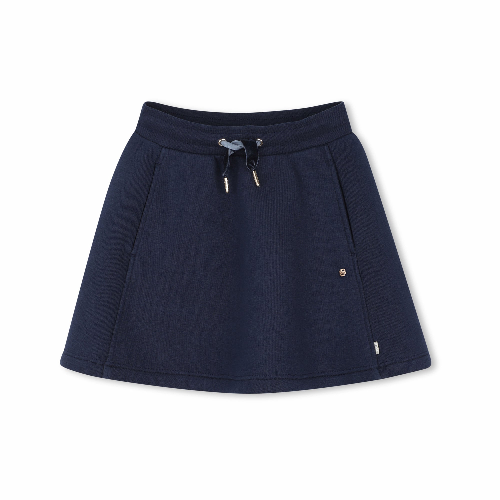 Girls Dark Blue Cotton Skirt