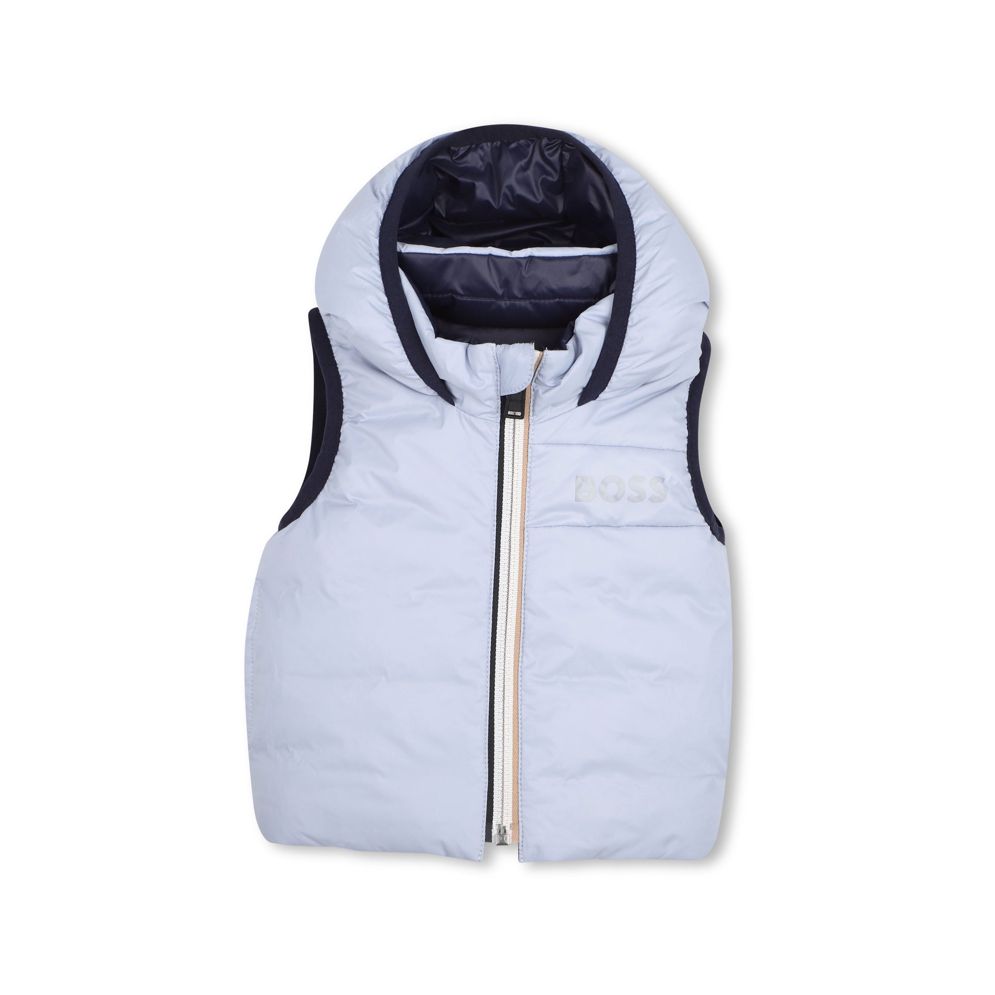 Baby Boys Dark Blue Reversible Padded Down Gilet