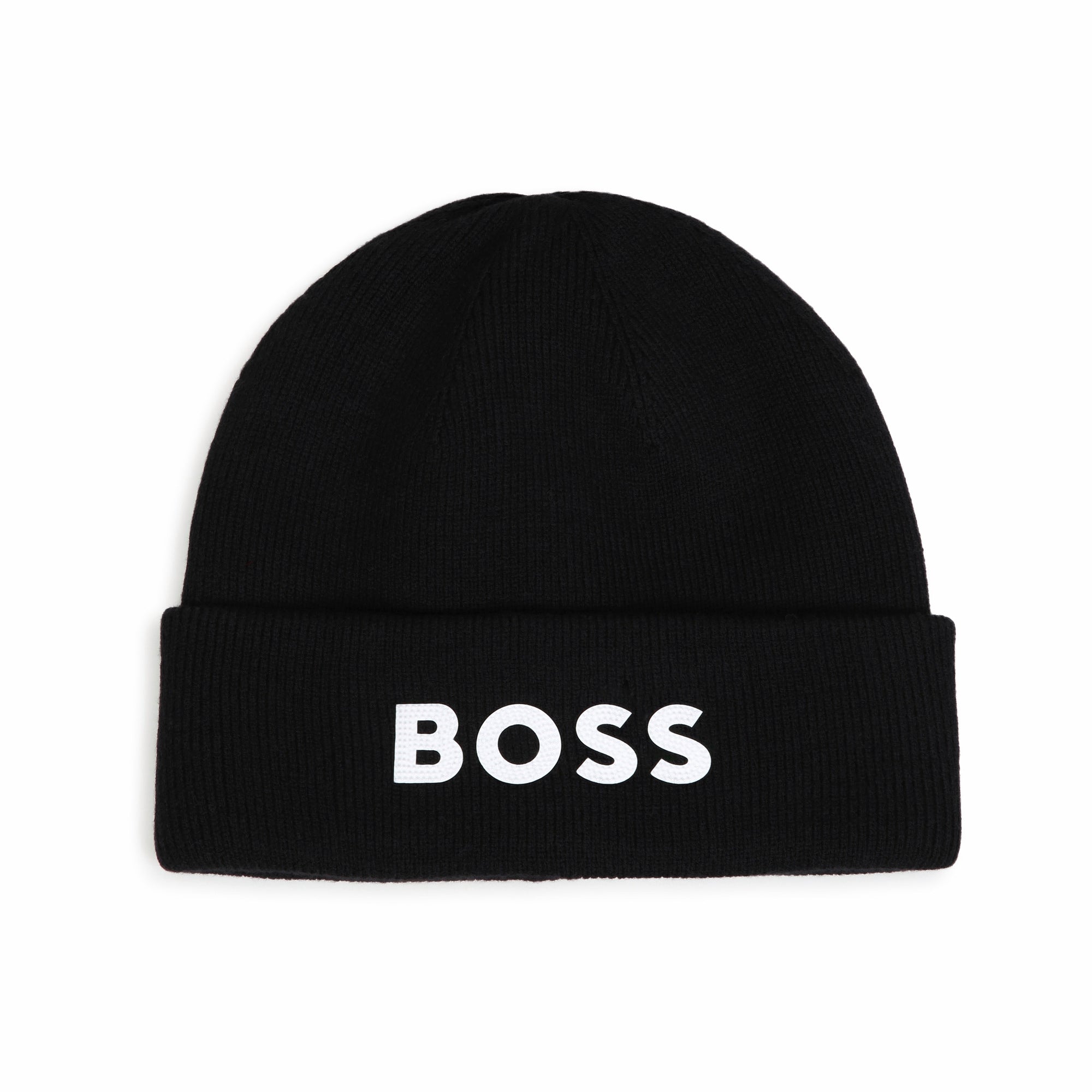 Boys Black Logo Knit Hat