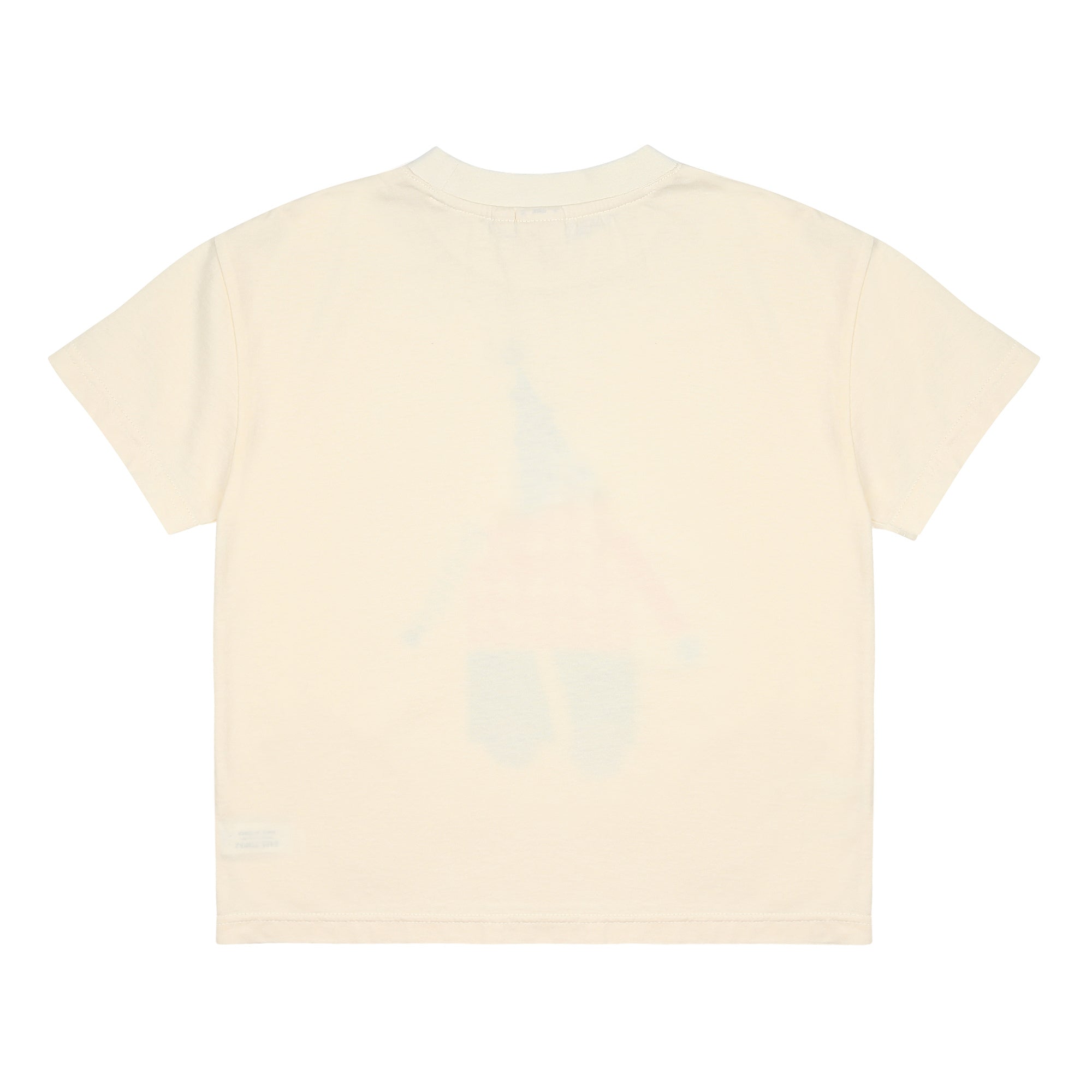 Boys & Girls Ivory Printed Cotton T-Shirt