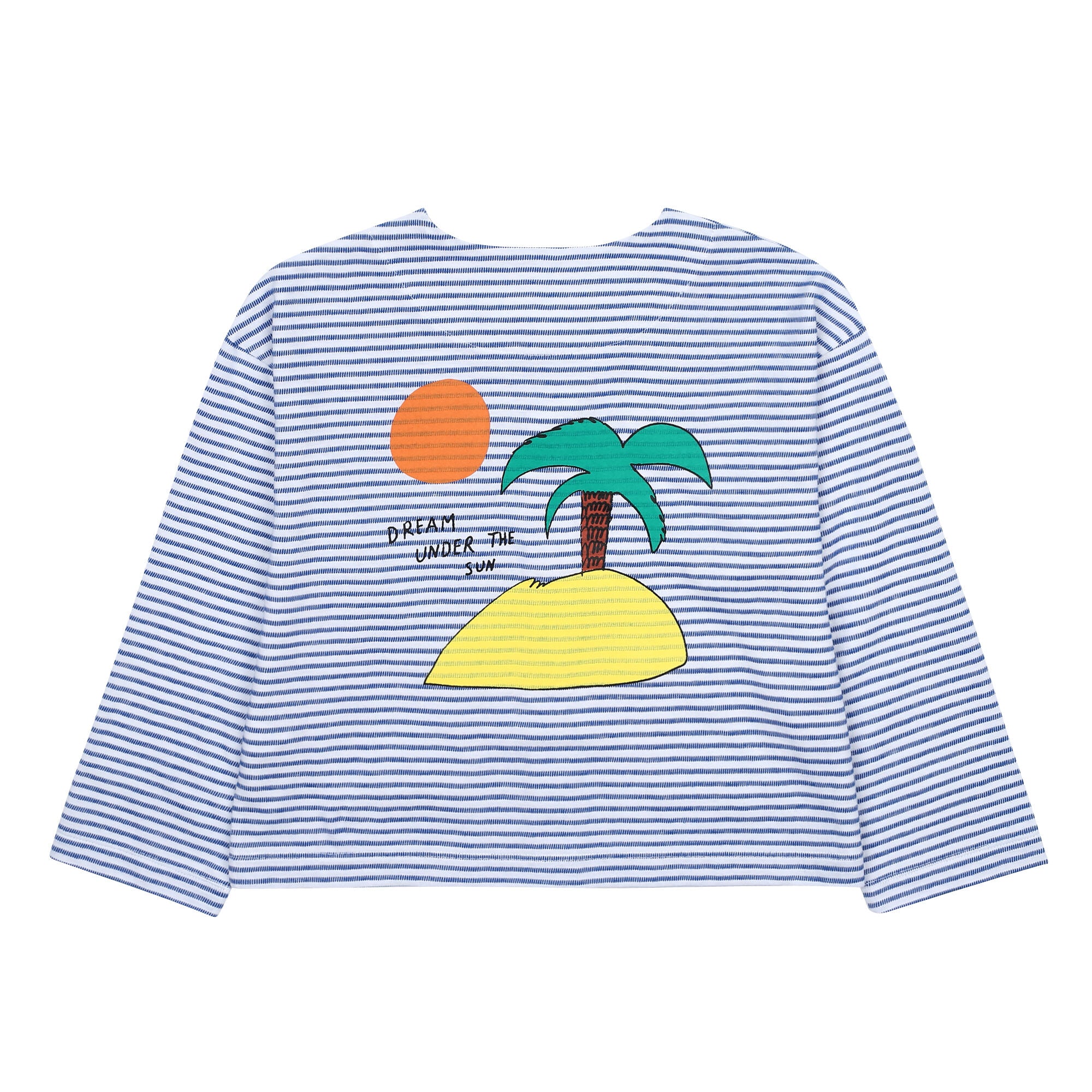 Girls Blue Stripes Cotton Cardigan
