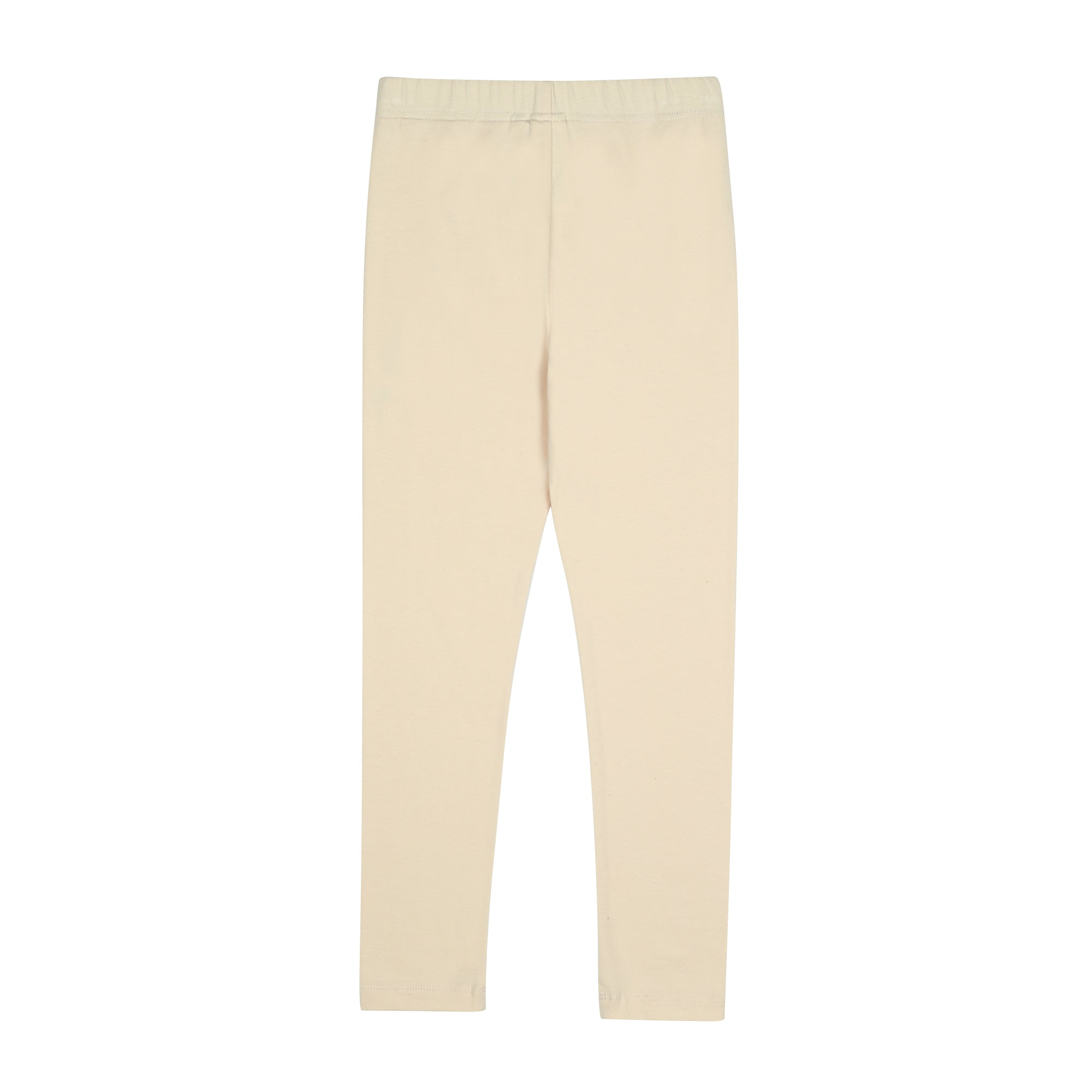 Girls Ivory Cotton Leggings
