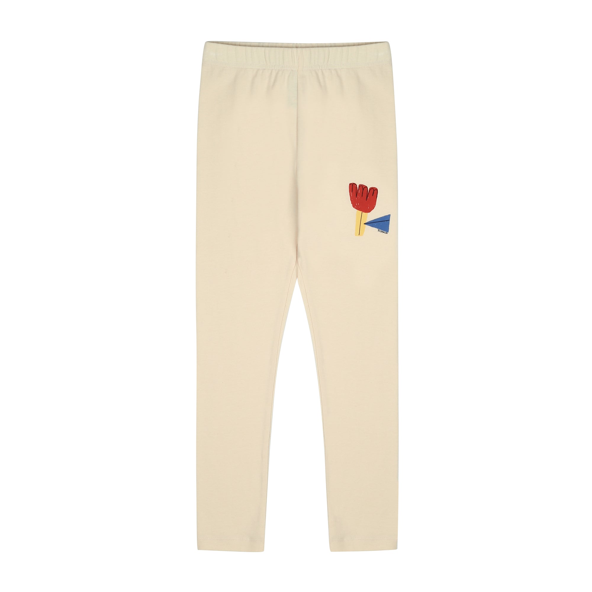 Girls Ivory Cotton Leggings