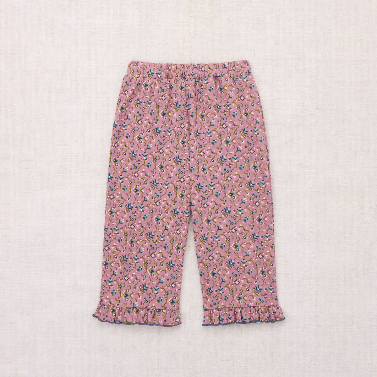 Girls Pink Pattern Cotton Trousers