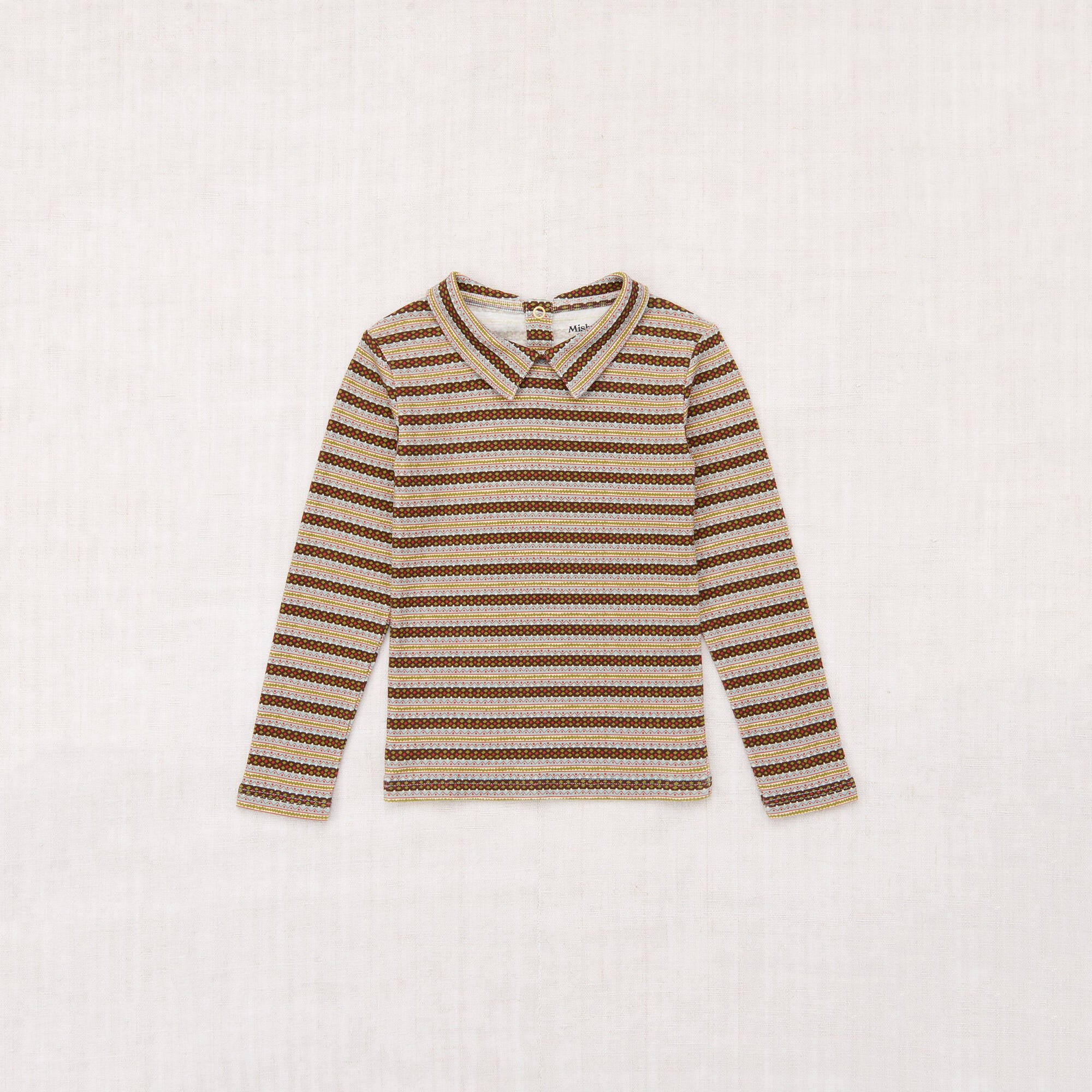 Boys & Girls Beige Stripes Cotton Top
