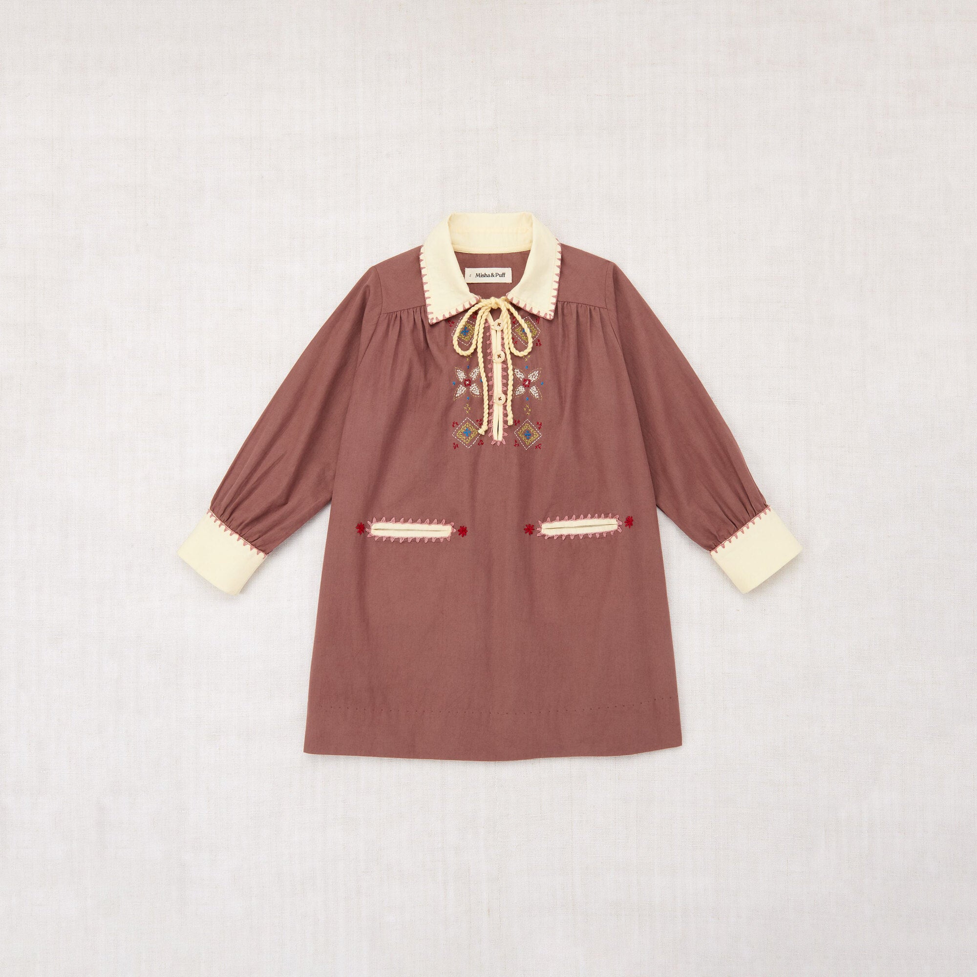 Girls Dusty Pink Cotton Dress