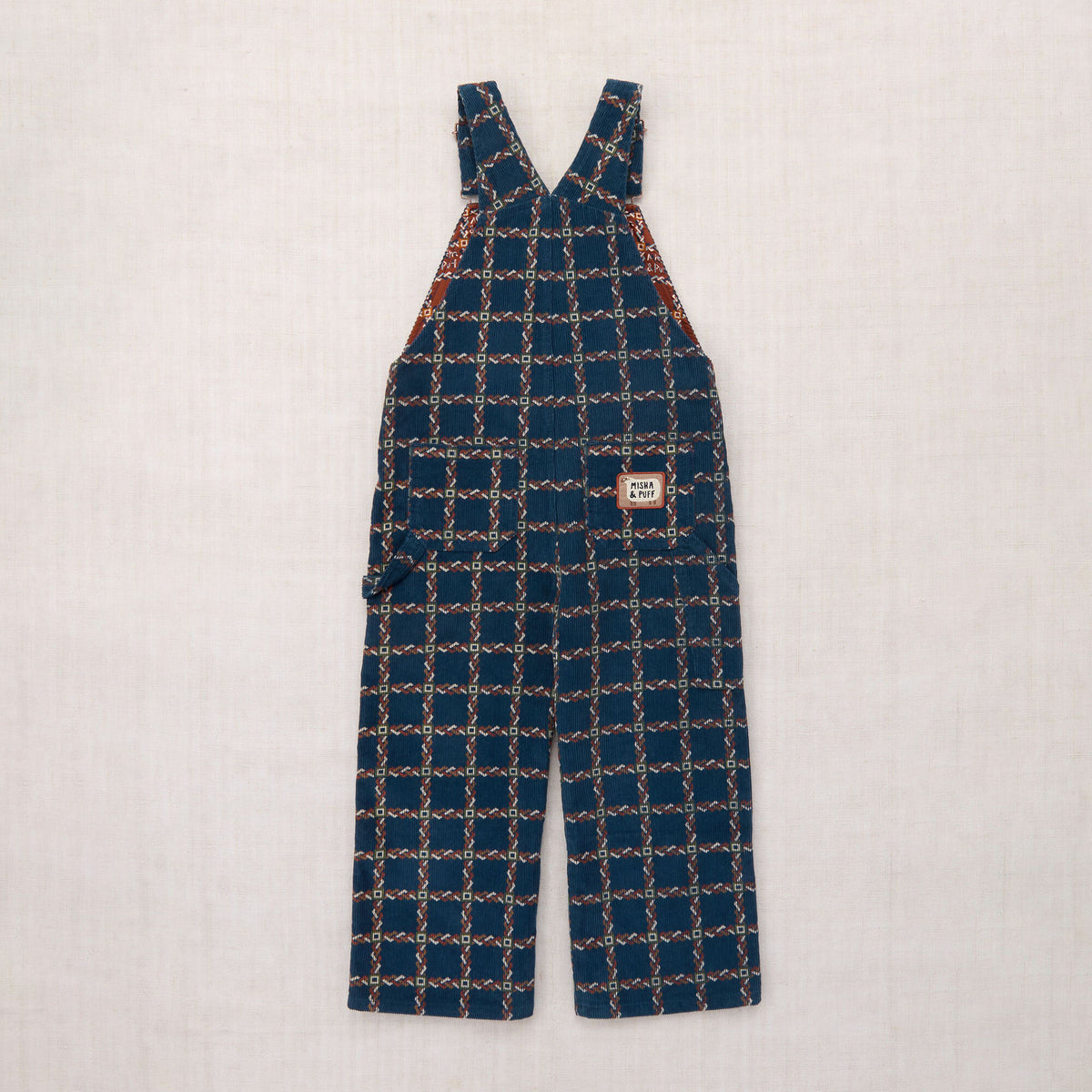 Boys & Girls Blue Check Corduroy Jumpsuit