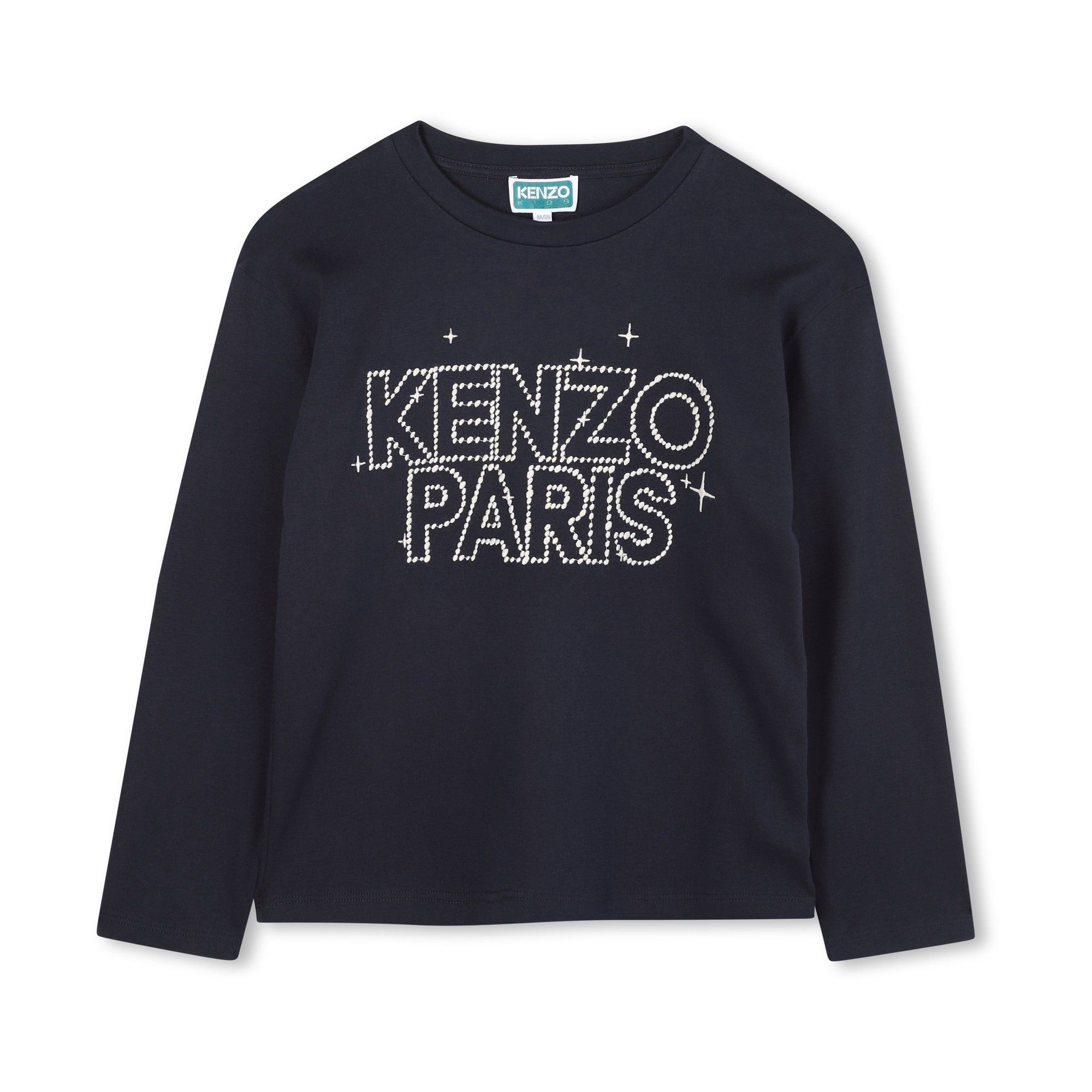 Boys Dark Blue Cotton T-Shirt