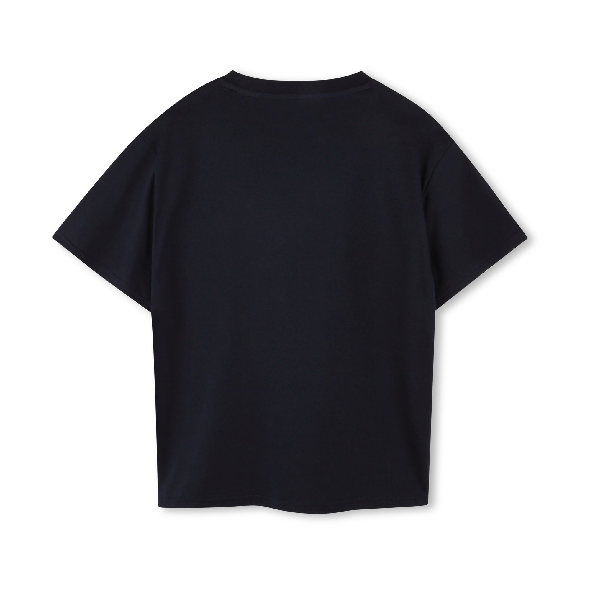 Boys Dark Blue Elephant Printed Cotton T-Shirt