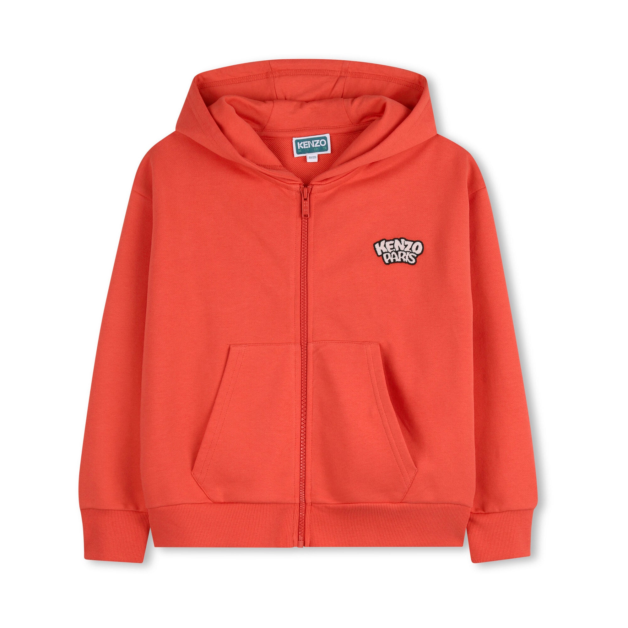 Boys & Girls Red Cotton Zip-Up Top