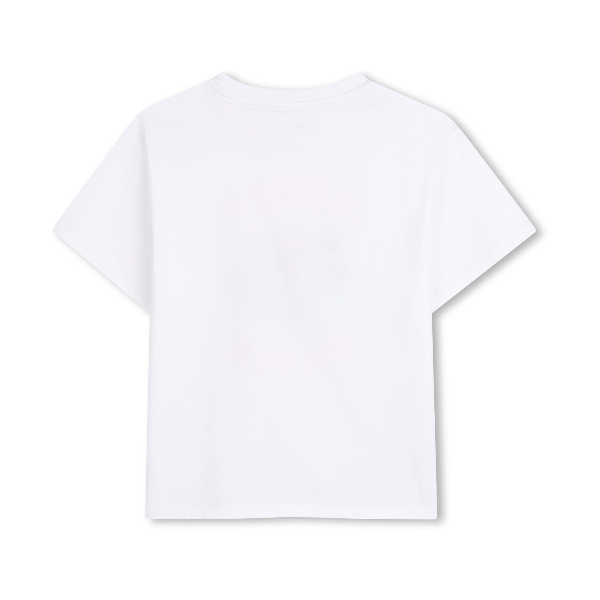 Boys & Girls White Tiger Printed Cotton T-Shirt