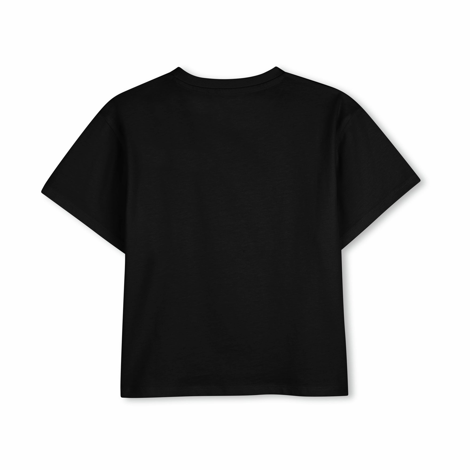 Boys & Girls Black Logo Cotton T-Shirt