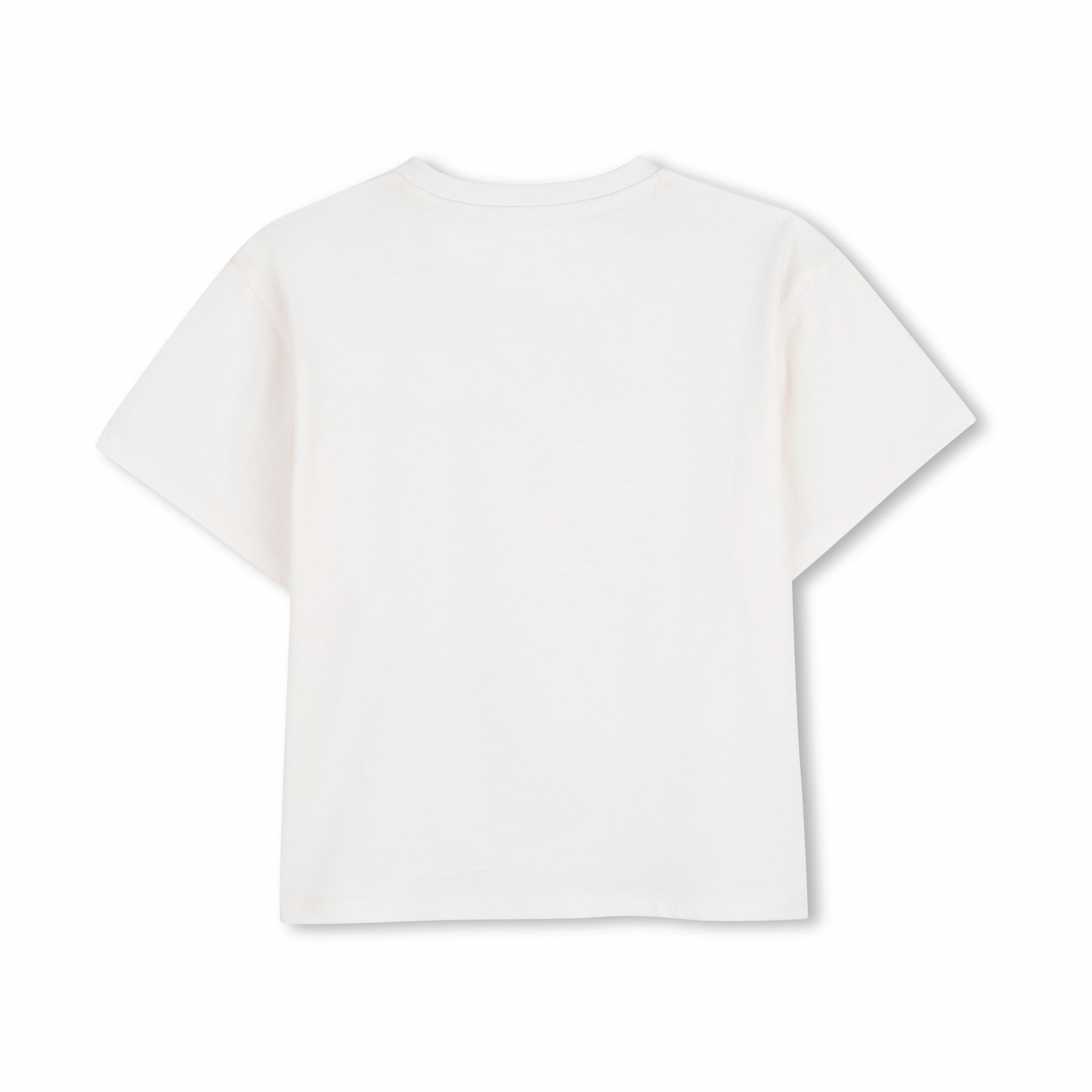 Boys & Girls White Logo Cotton T-Shirt